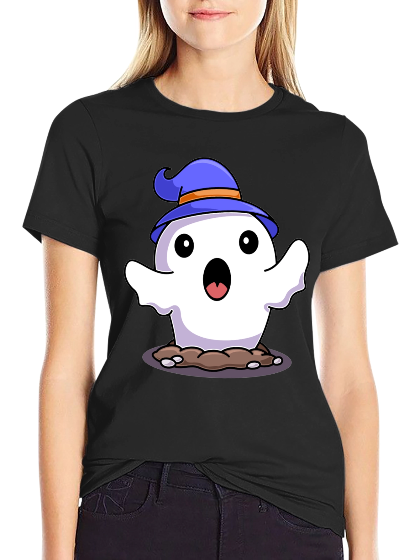 Halloween Ghost T-Shirt - Spooky Cute!