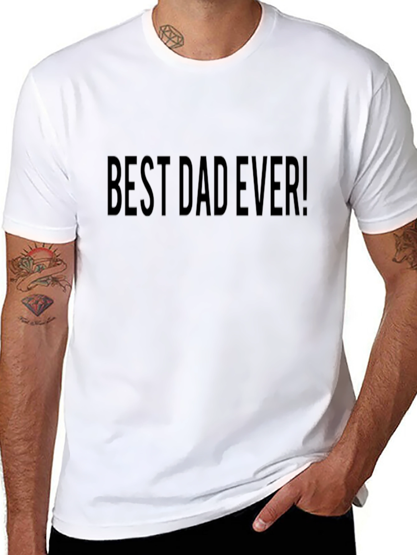 Best Dad Ever! Mens Black T-Shirt