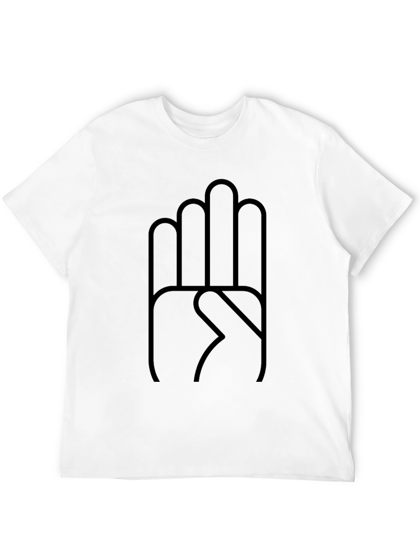 Graphic Hand Print Black T-Shirt