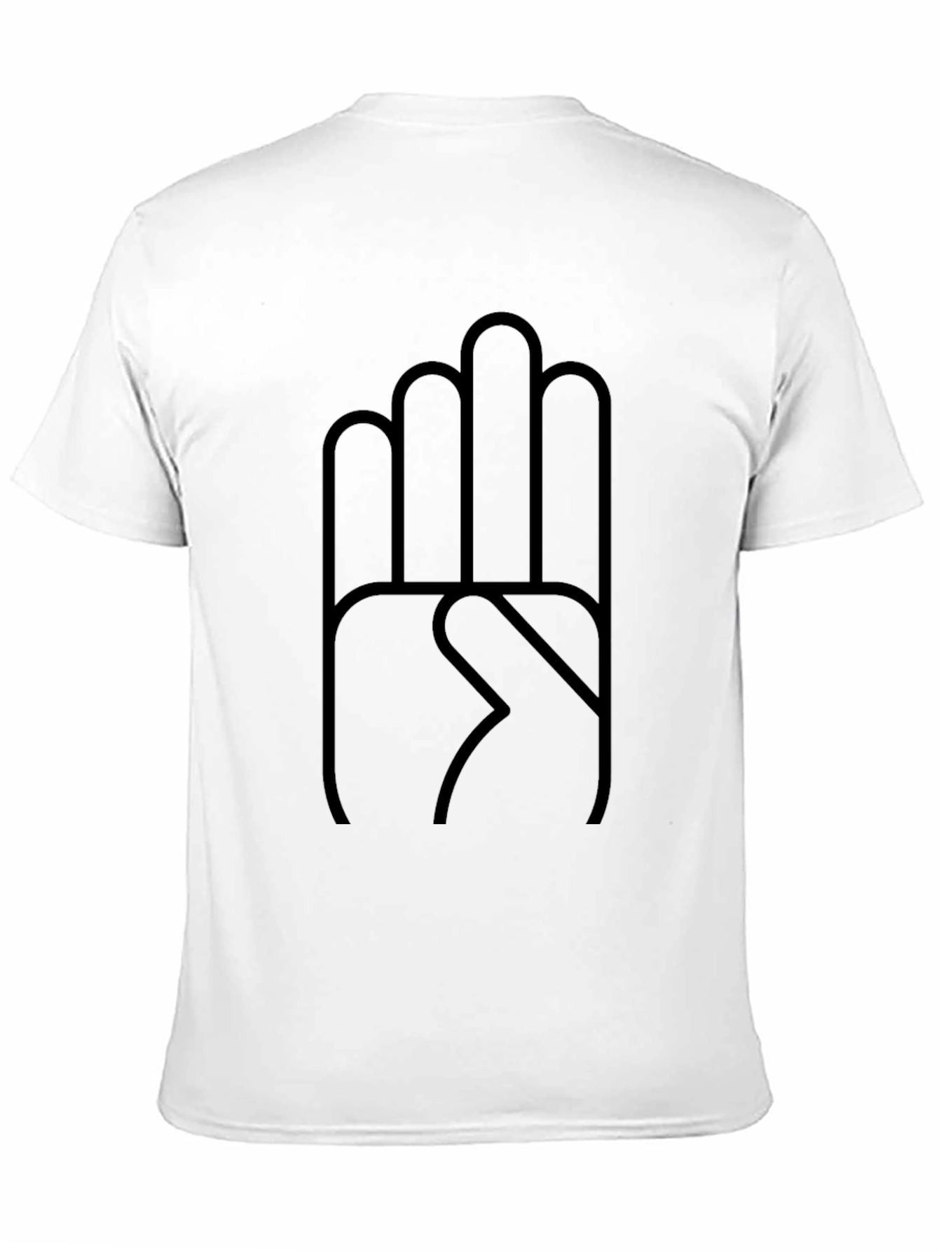 Graphic Hand Print Black T-Shirt