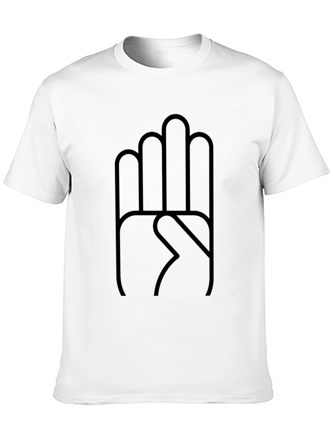 Graphic Hand Print Black T-Shirt