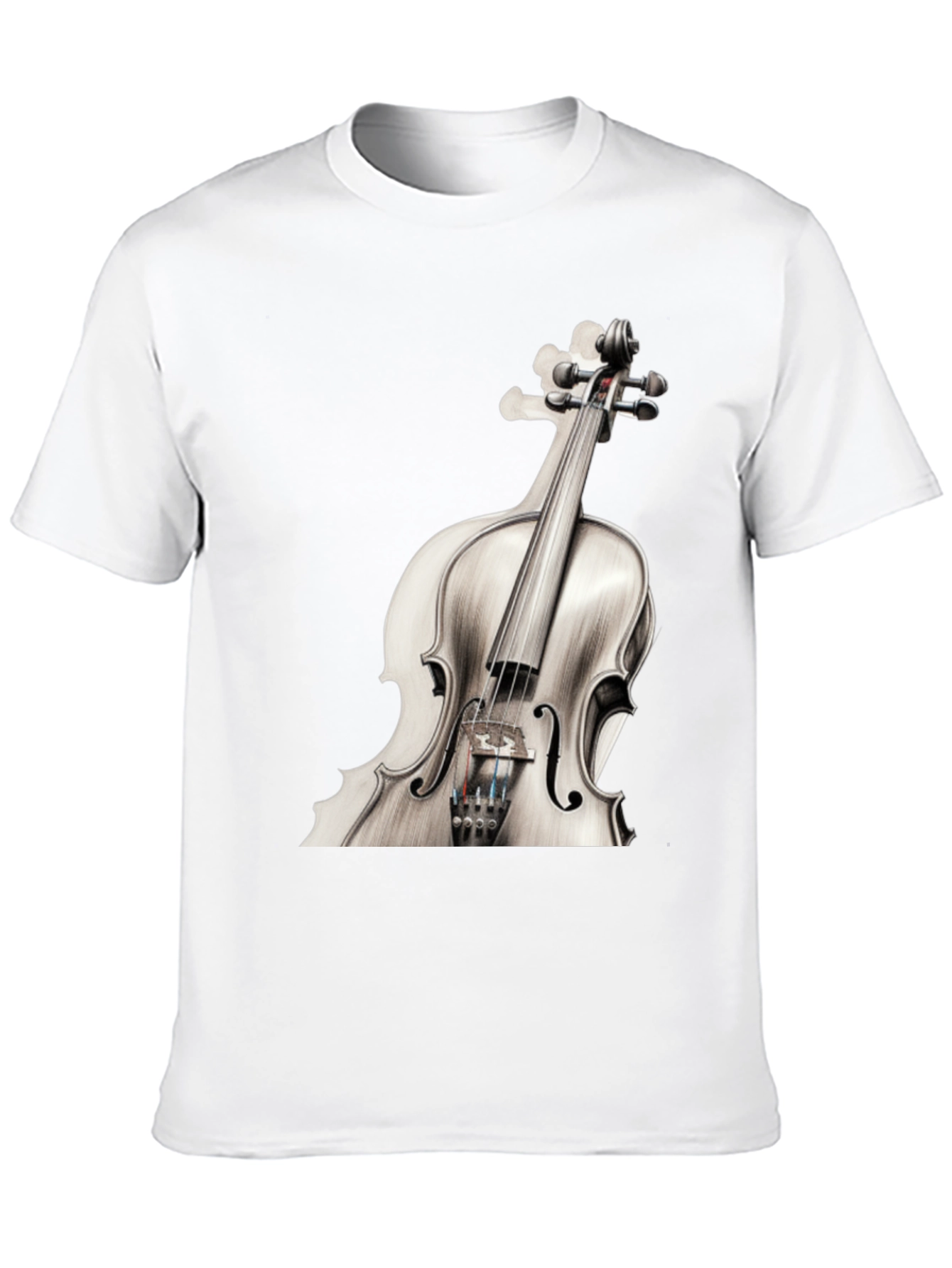 Violin Graphic Tee - Music Lovers Black T-Shirt