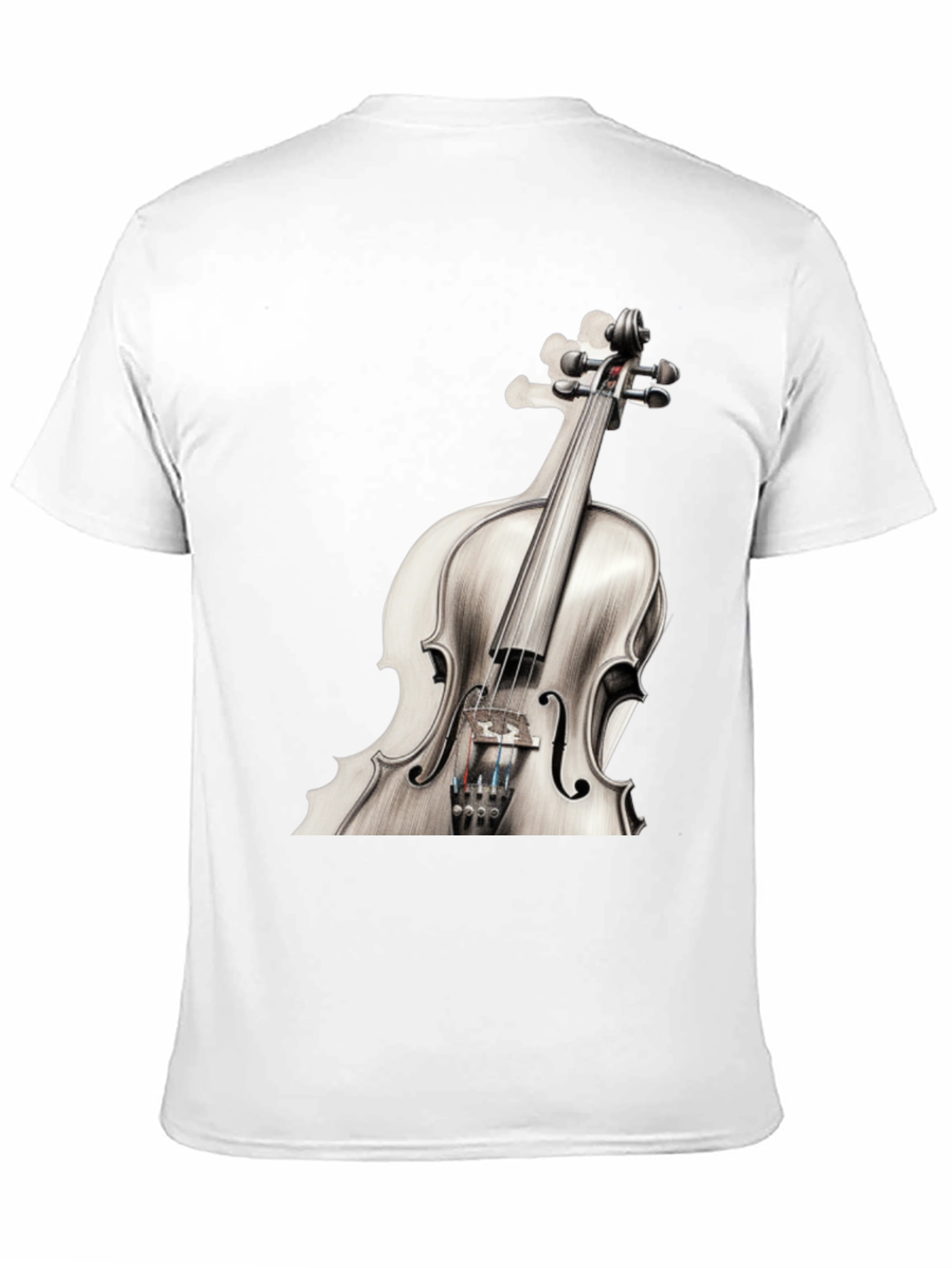 Violin Graphic Tee - Music Lovers Black T-Shirt
