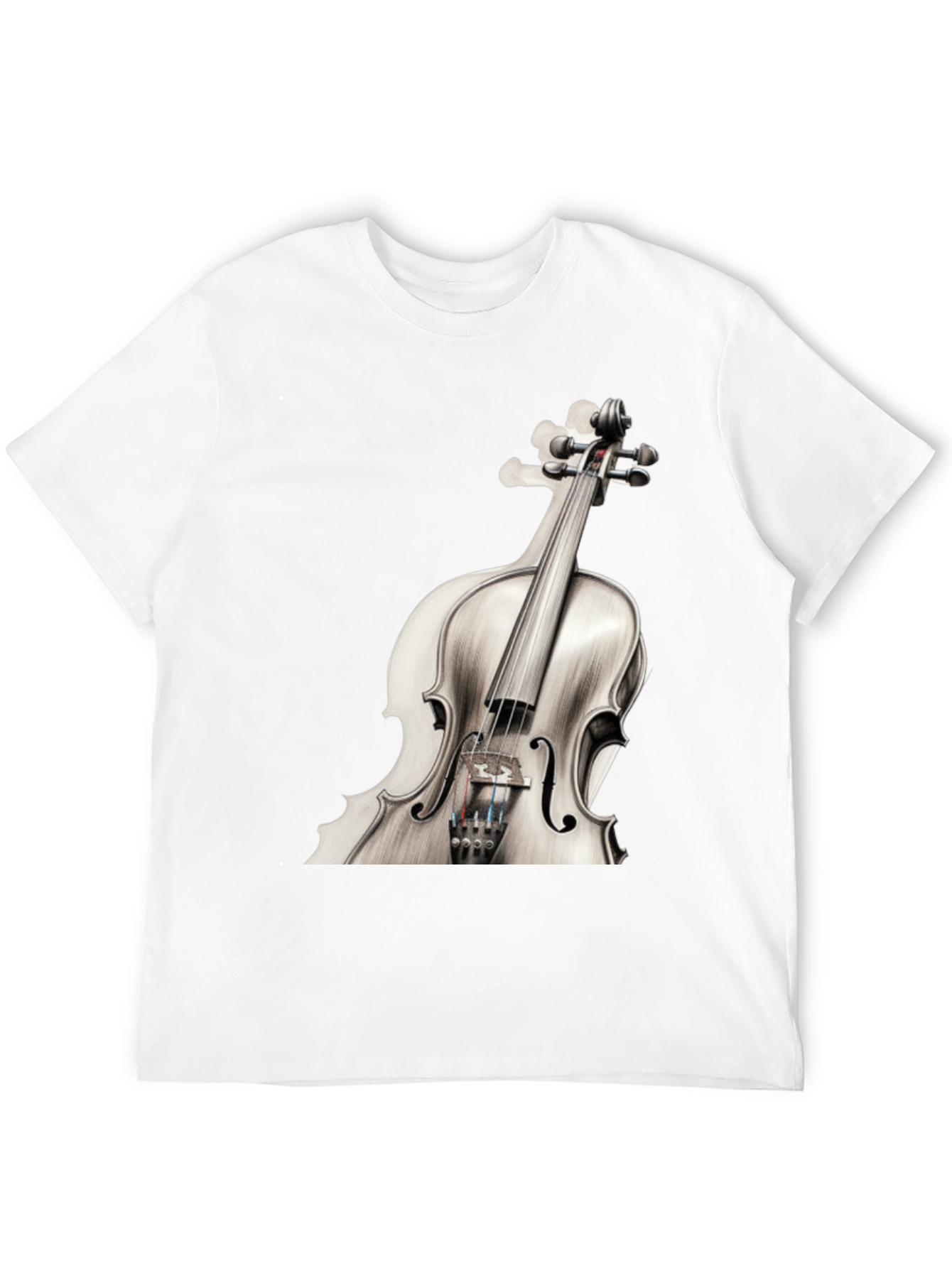 Violin Graphic Tee - Music Lovers Black T-Shirt