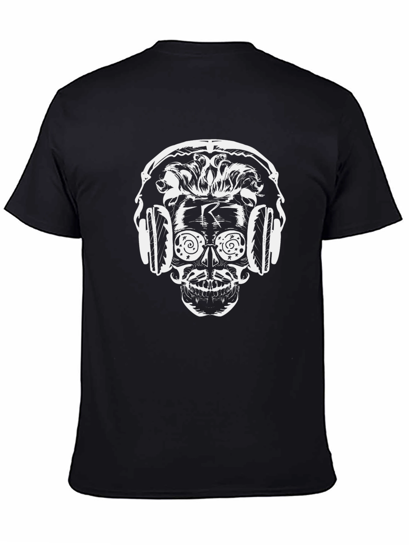 Skull with Headphones Graphic T-Shirt