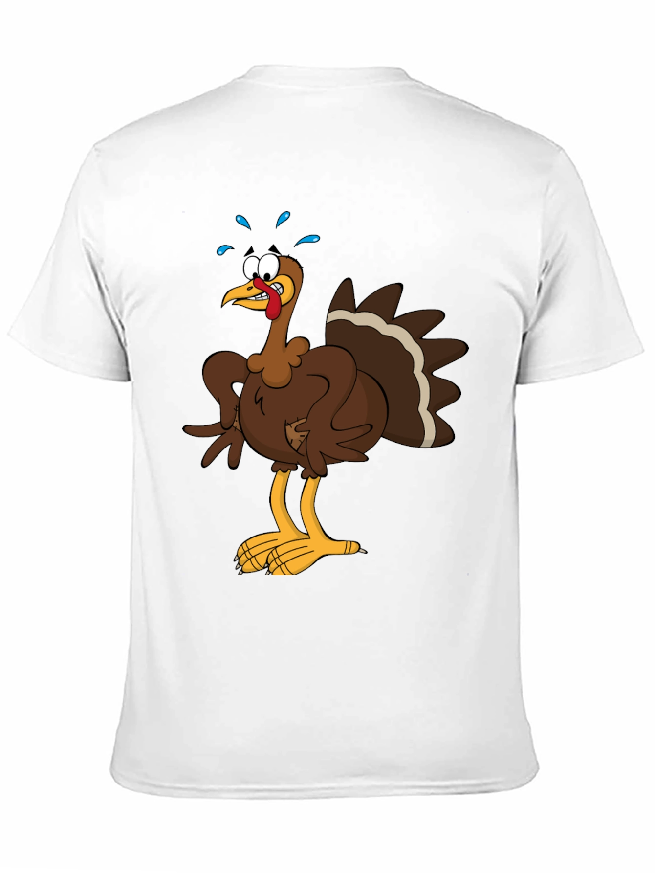 Turkey Cartoon Graphic Tee - Thanksgiving Apparel