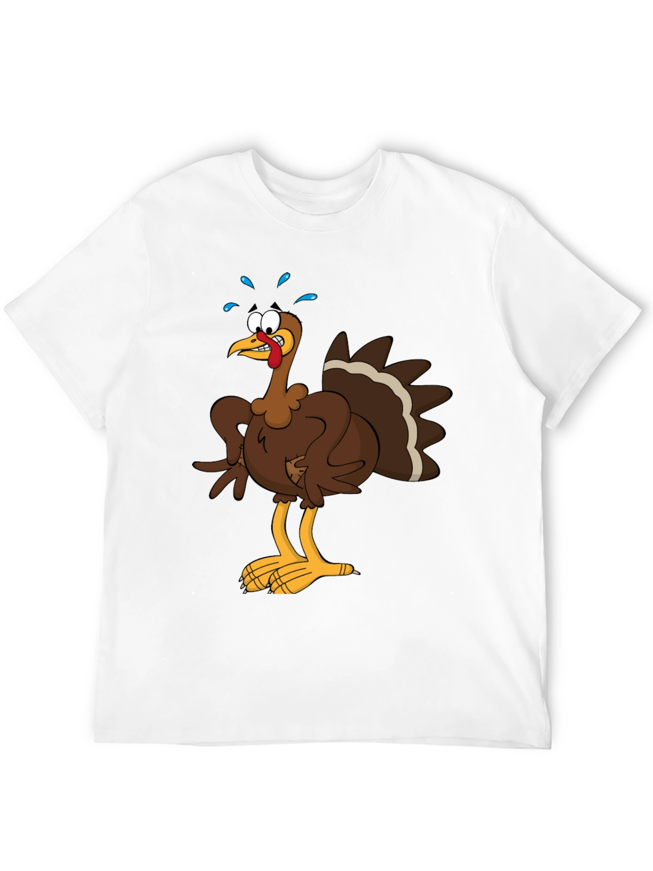 Turkey Cartoon Graphic Tee - Thanksgiving Apparel