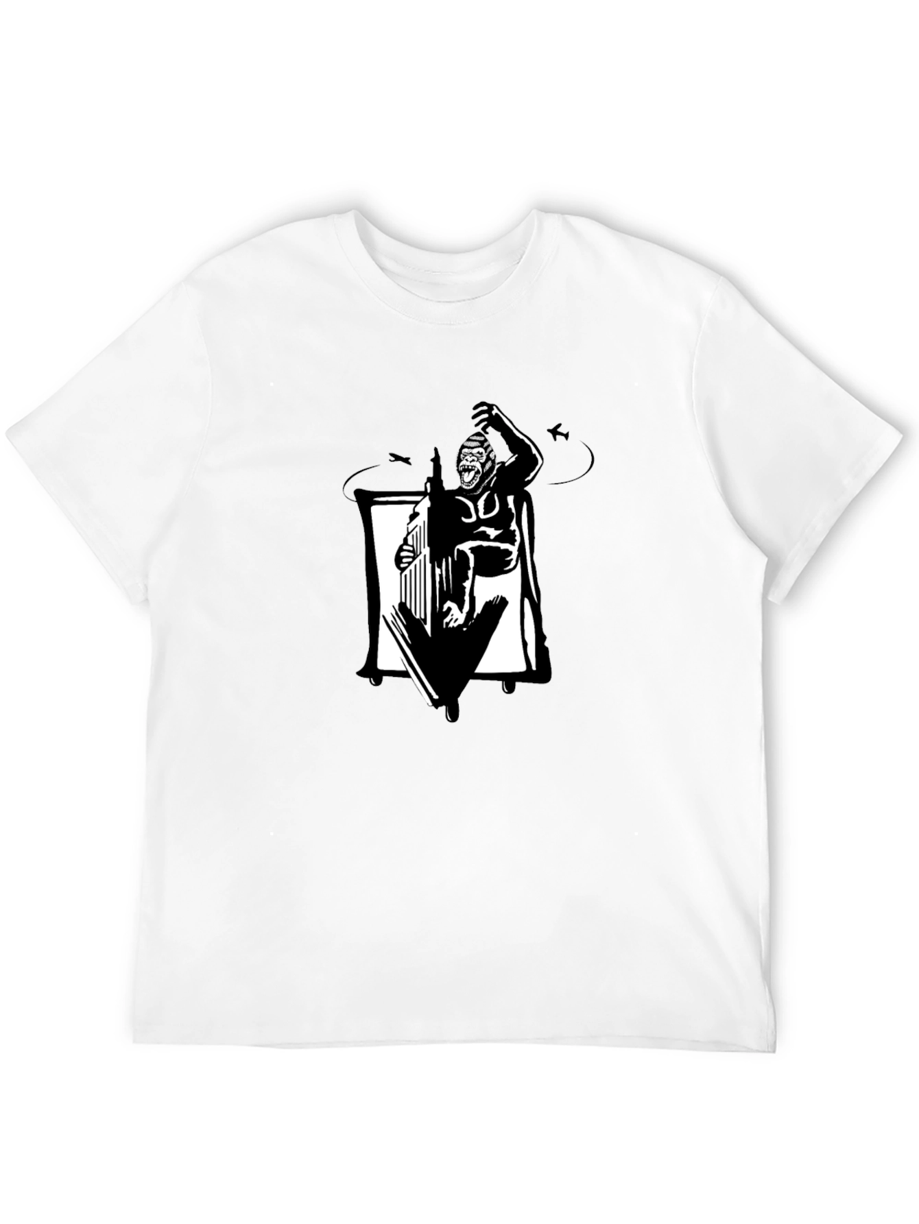 King Kong Graphic Tee - Black Cotton T-Shirt