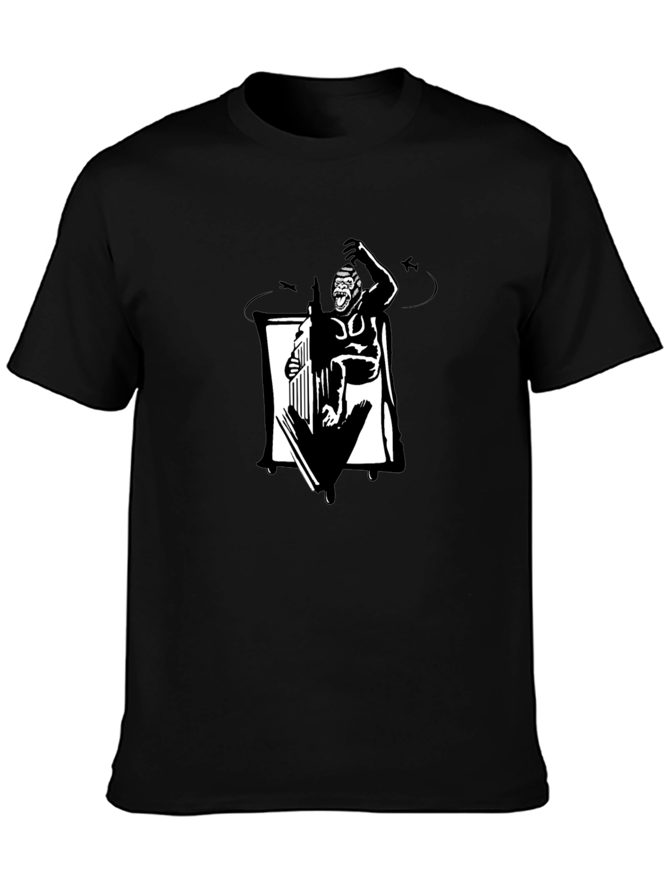 King Kong Graphic Tee - Black Cotton T-Shirt