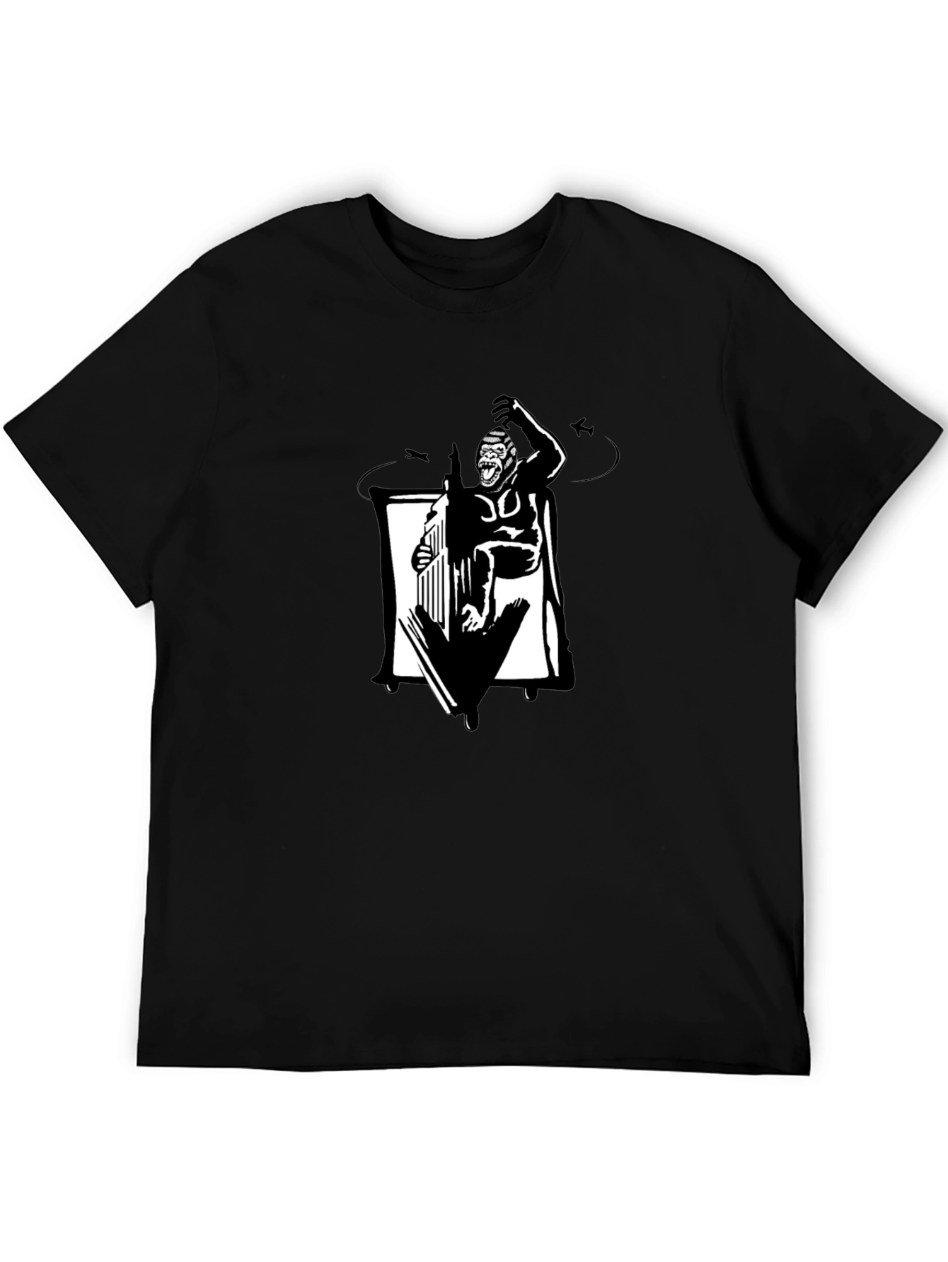 King Kong Graphic Tee - Black Cotton T-Shirt