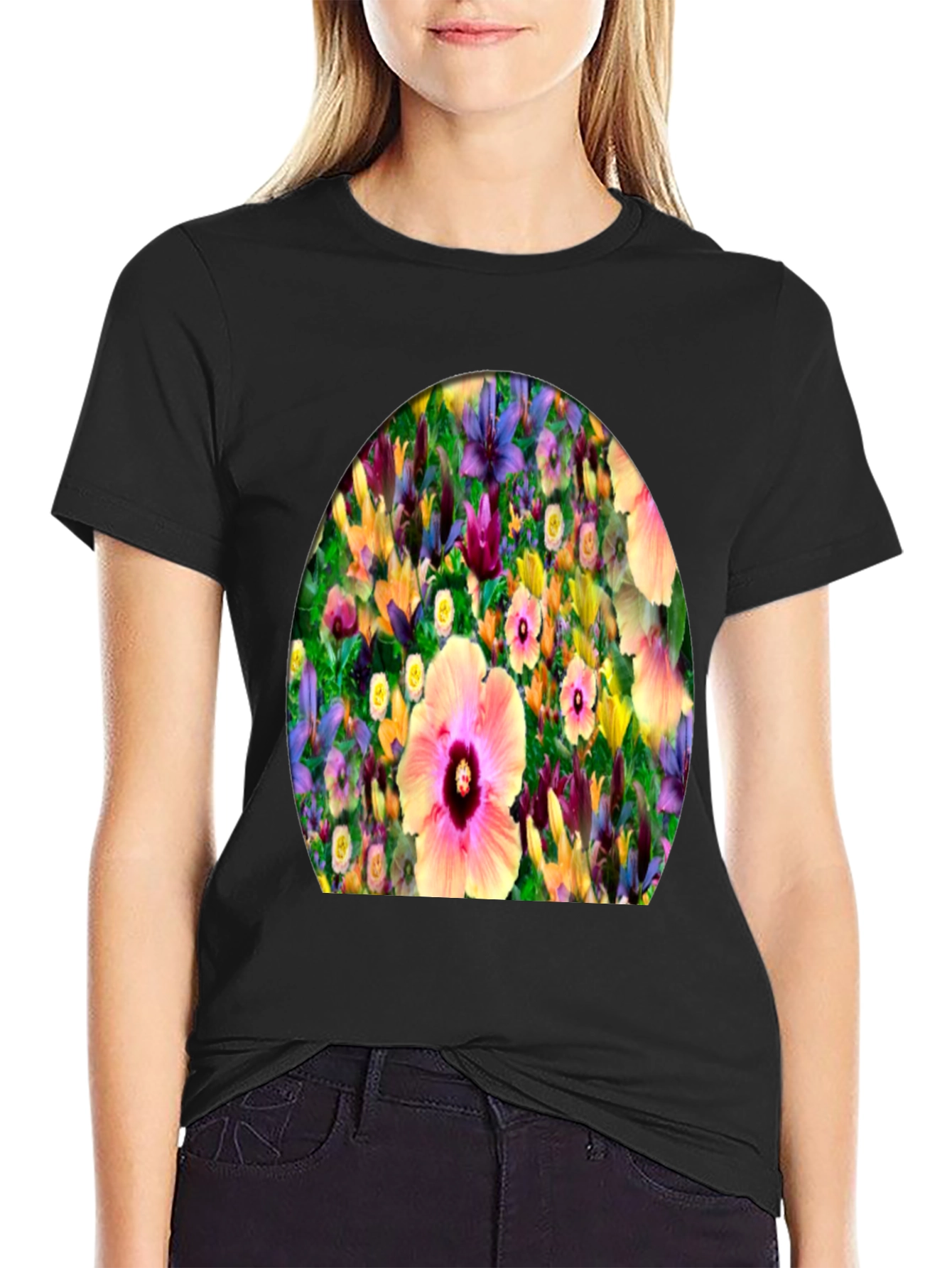 Floral Print Crew Neck T-Shirt