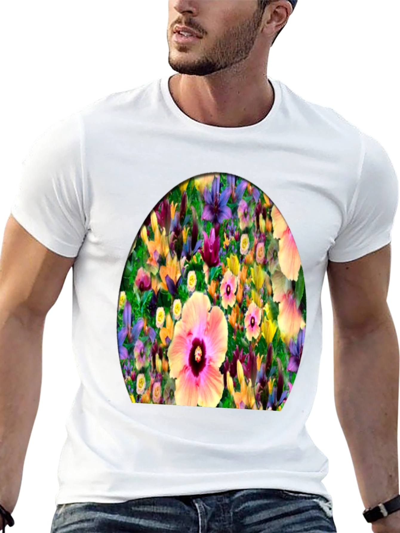 Floral Print Crew Neck T-Shirt