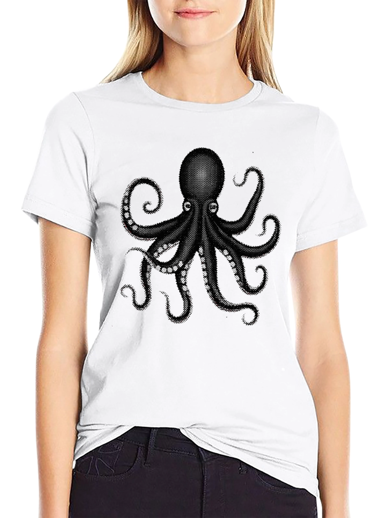 Octopus Graphic Black T-Shirt - Mens