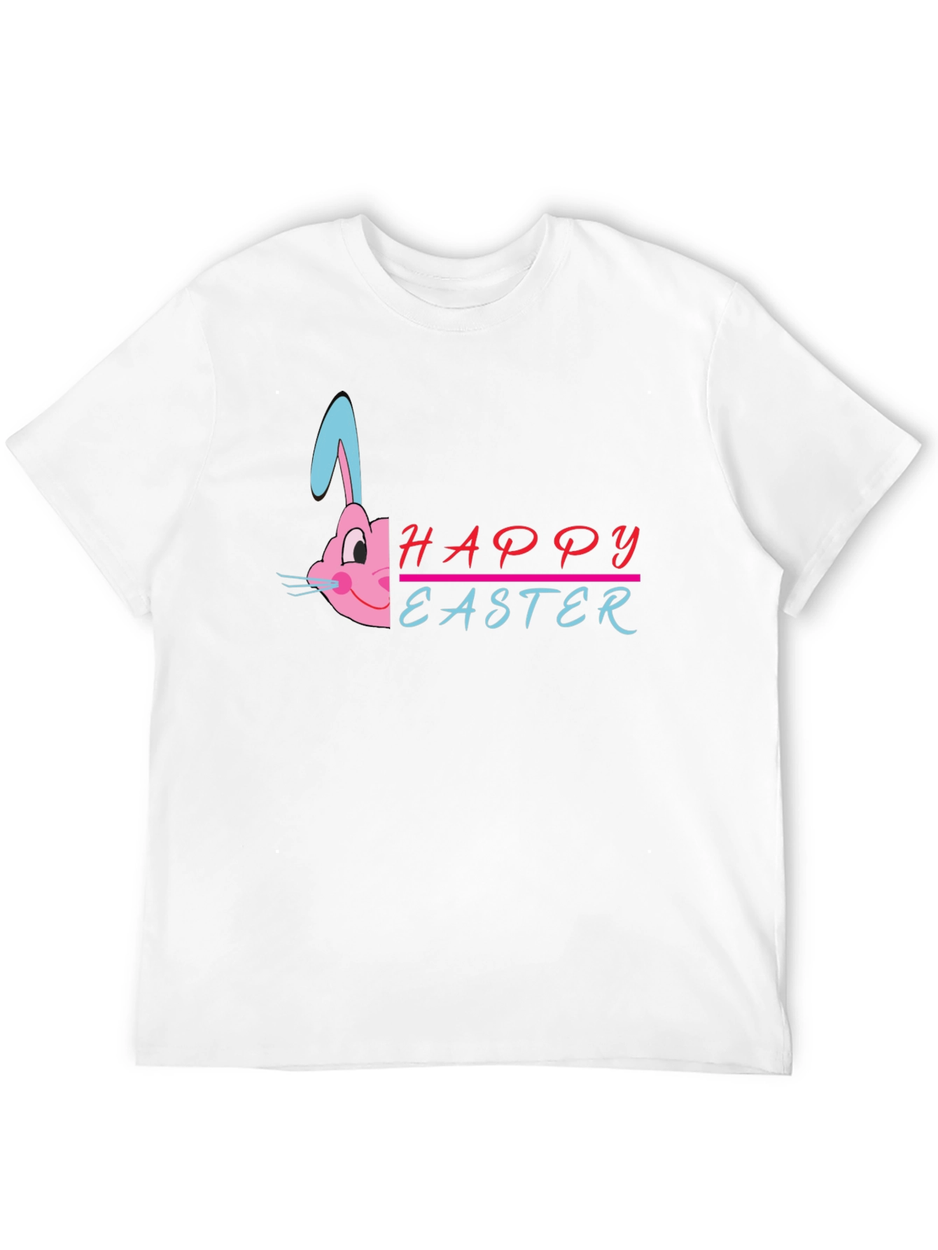 Happy Easter Bunny Graphic T-Shirt - Black