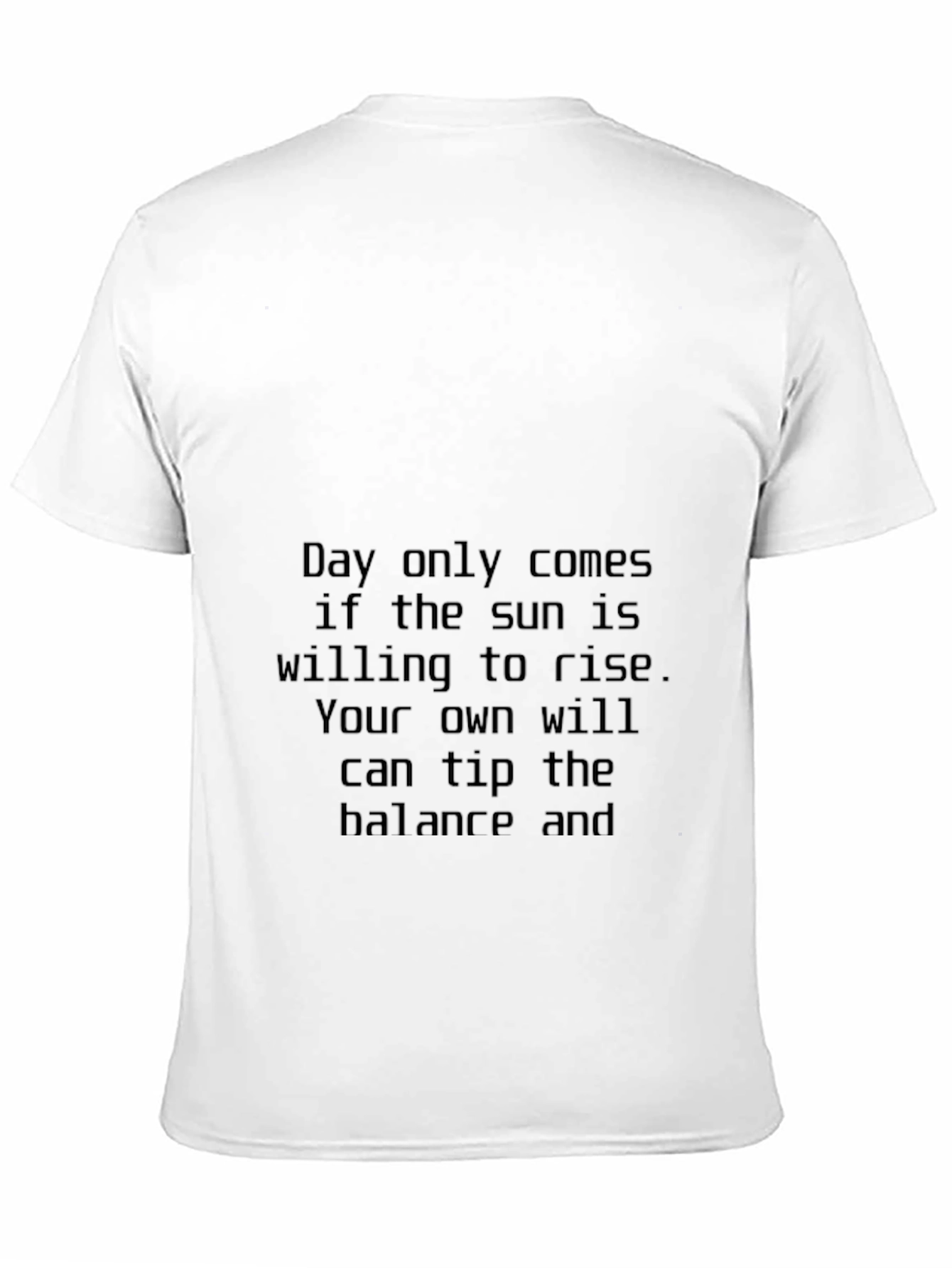 Motivational Black T-Shirt - Rise and Balance