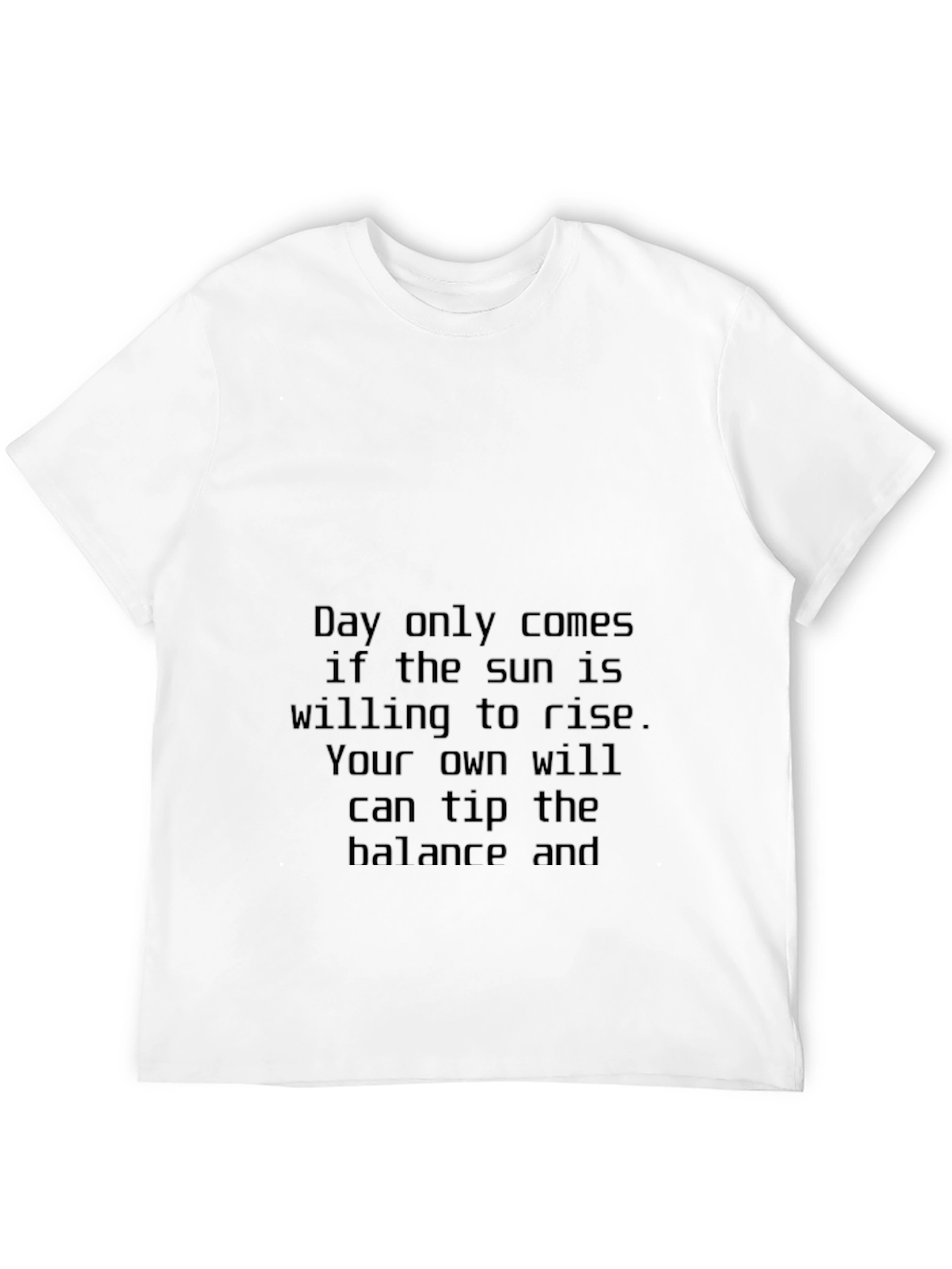 Motivational Black T-Shirt - Rise and Balance