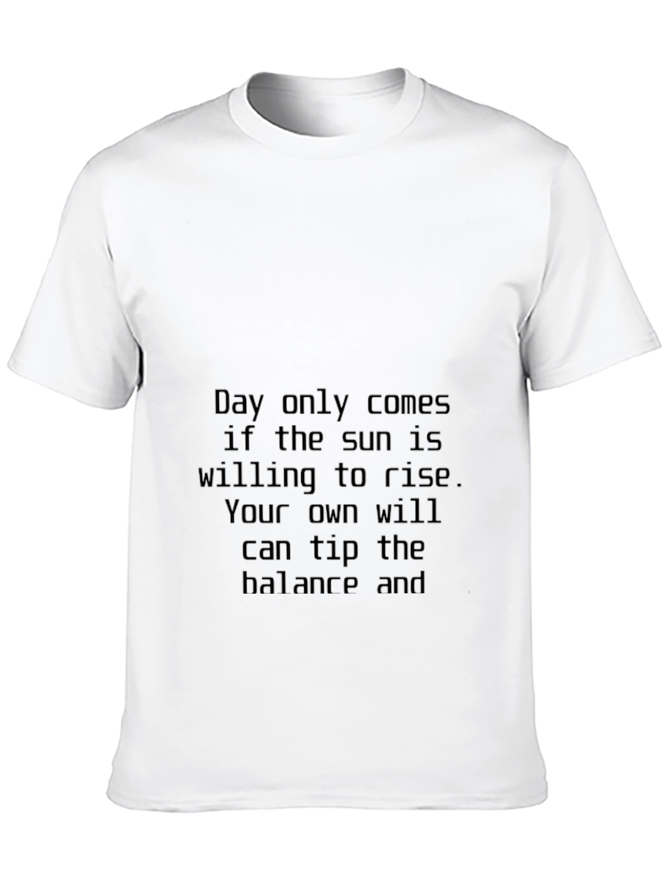 Motivational Black T-Shirt - Rise and Balance