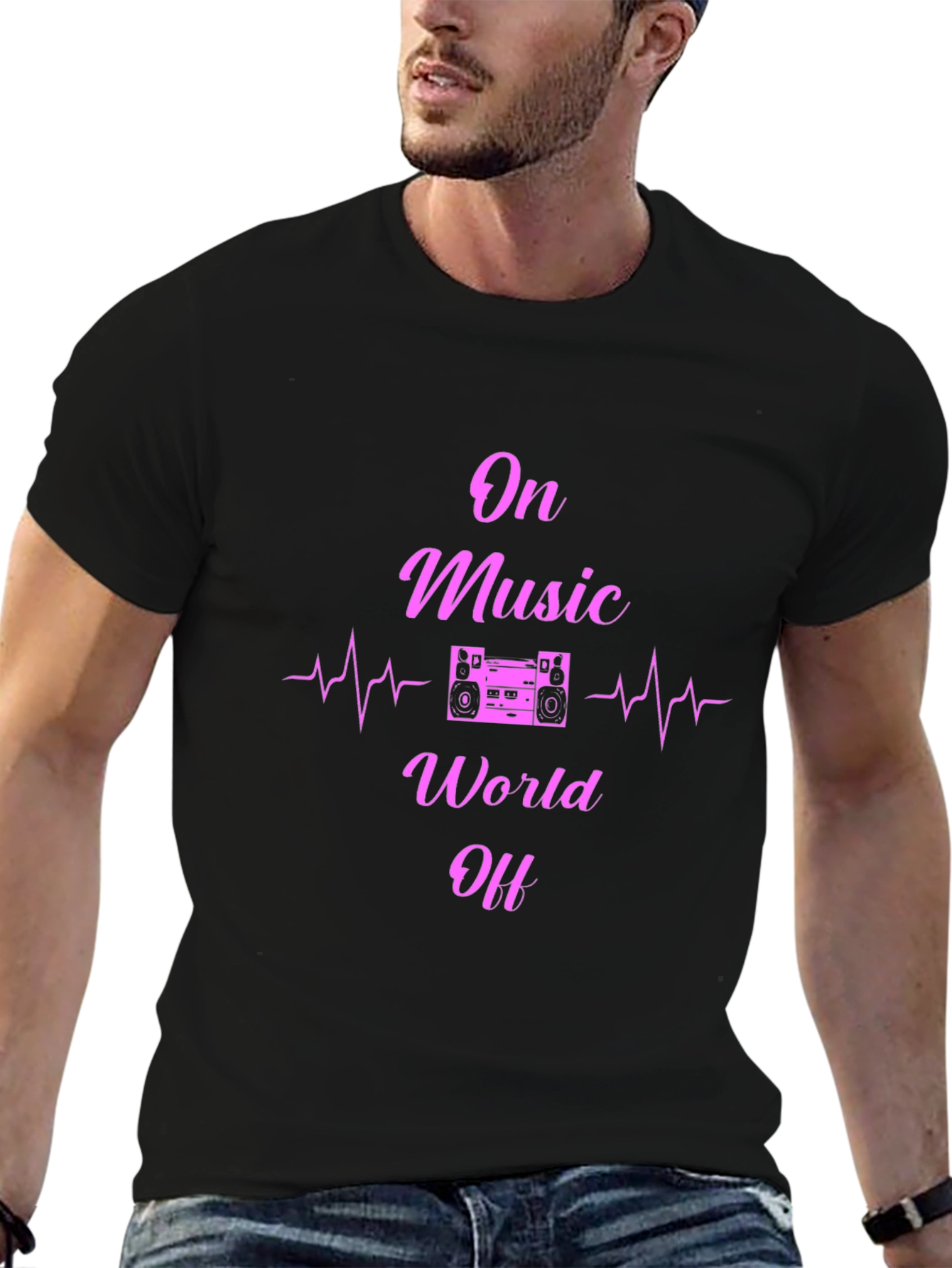 On Music World Off Black T-Shirt