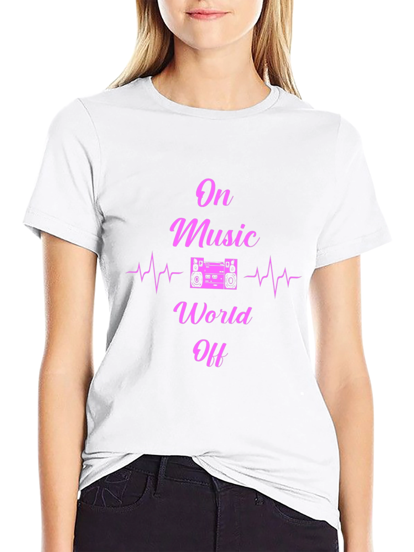 On Music World Off Black T-Shirt