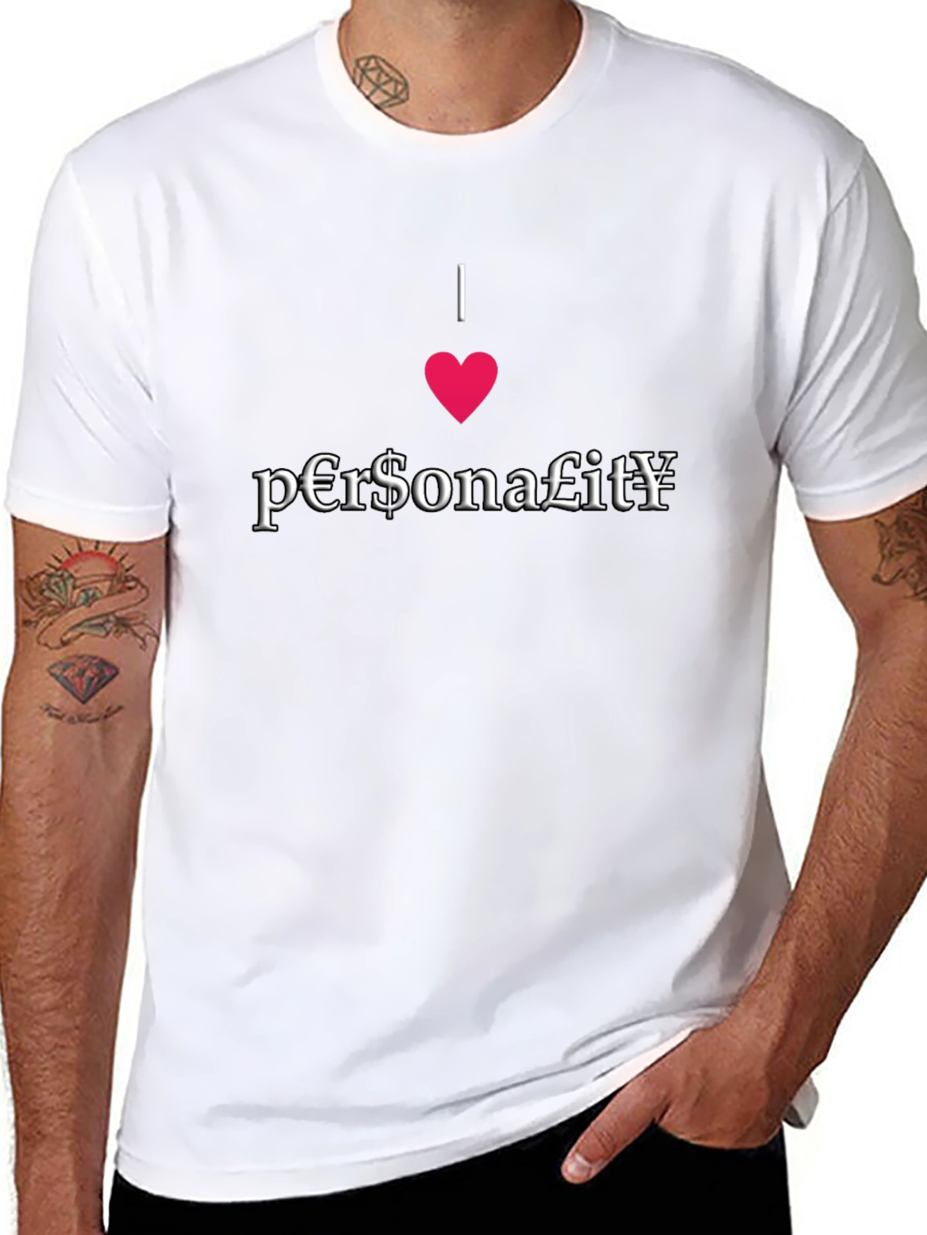 I Heart Personality Funny Novelty T-Shirt
