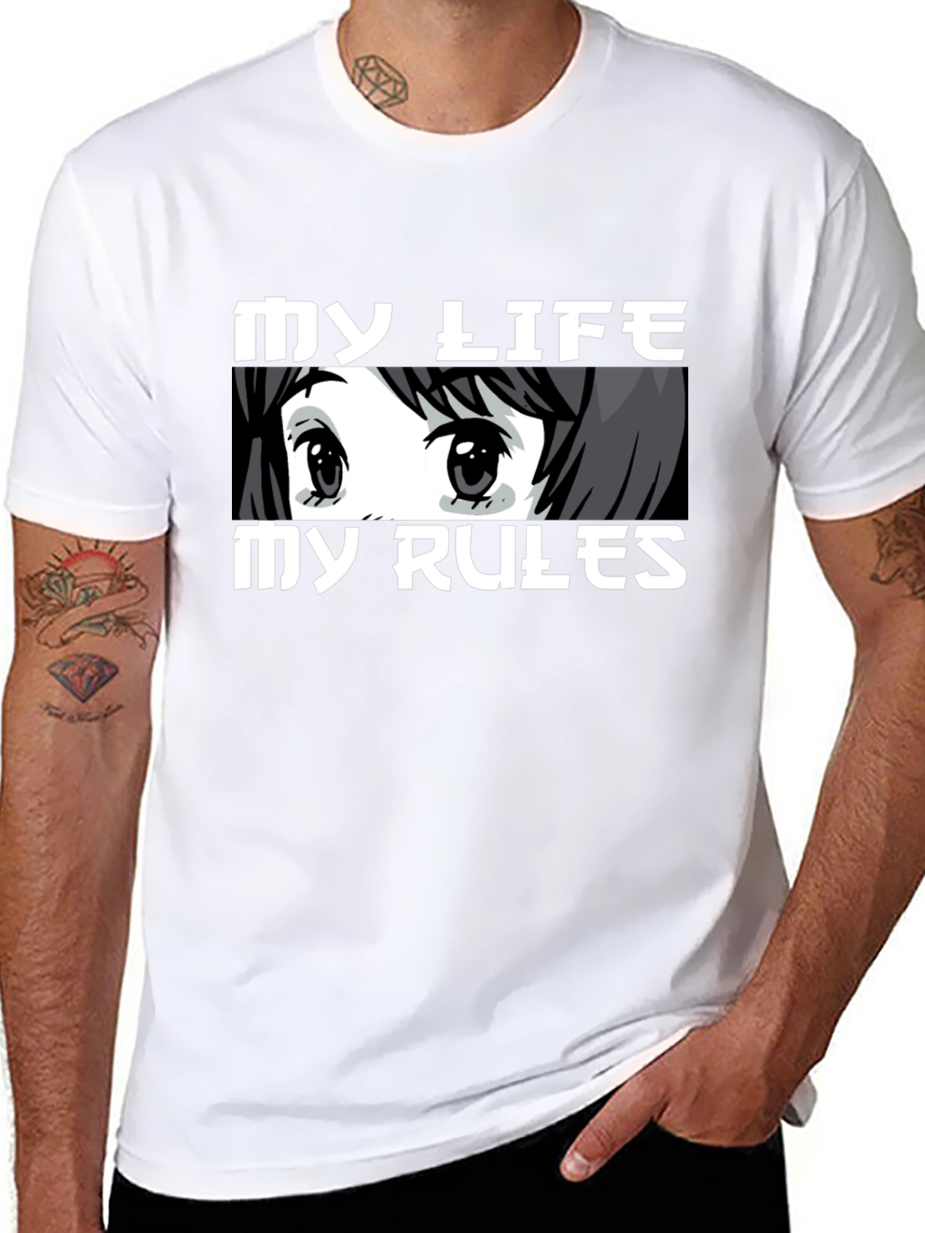 My Life My Rules Anime Eyes Graphic T-Shirt