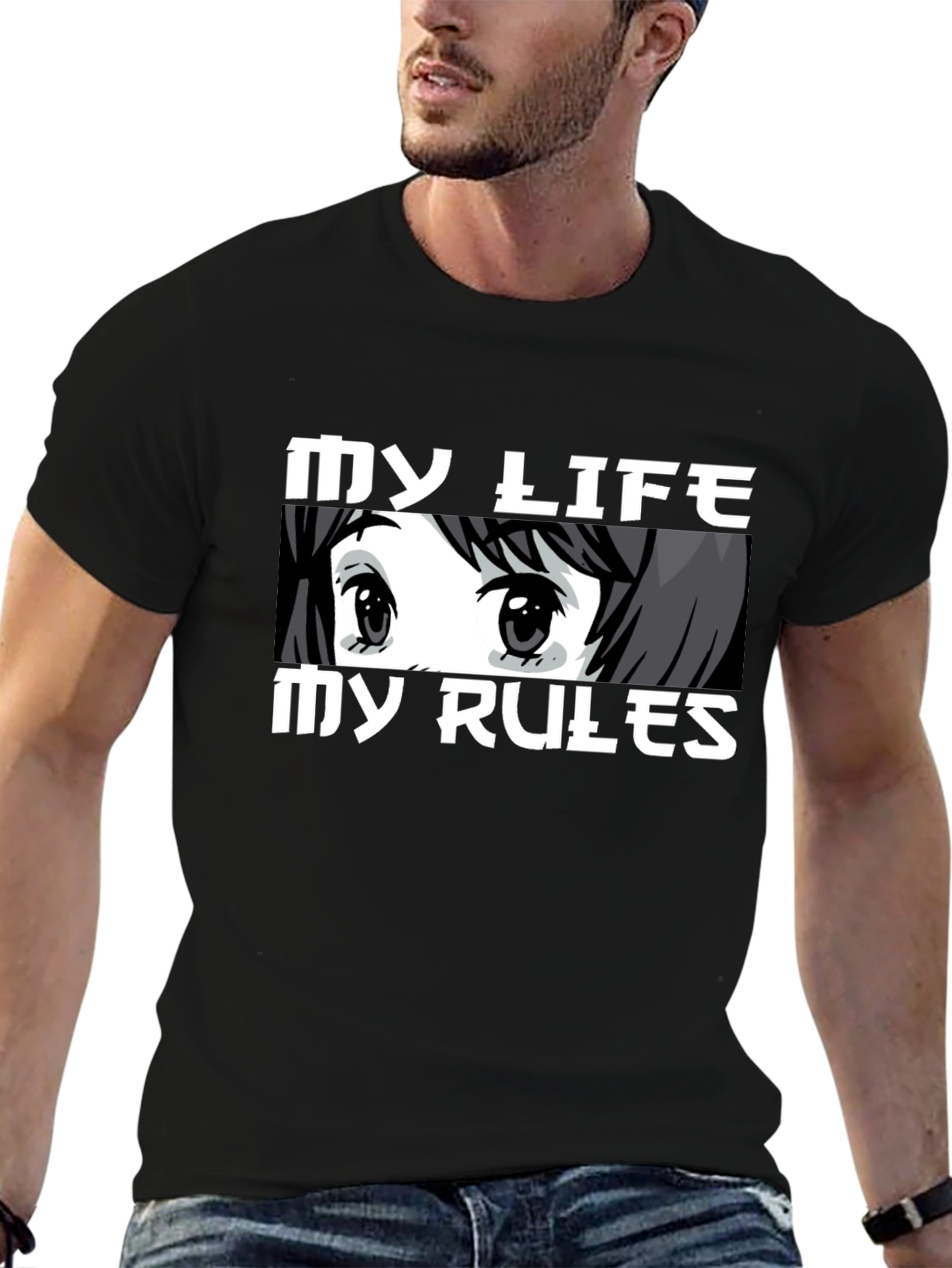 My Life My Rules Anime Eyes Graphic T-Shirt