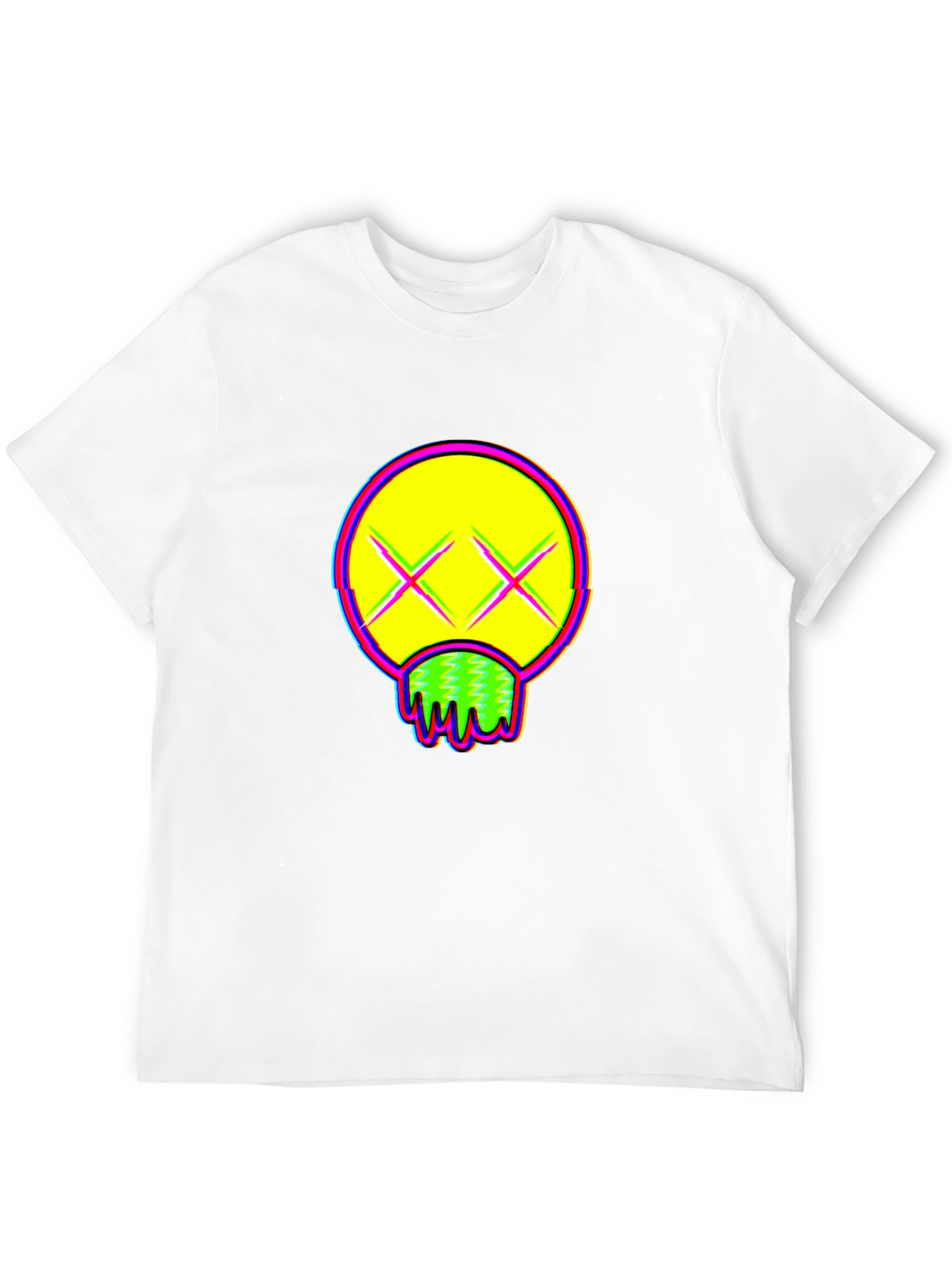 Vibrant Graphic Print Crew Neck T-Shirt