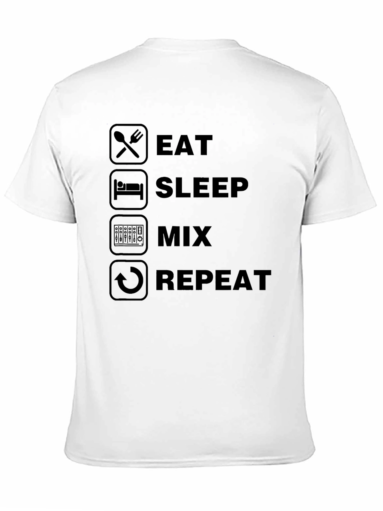 Eat Sleep Mix Repeat Graphic Tee
