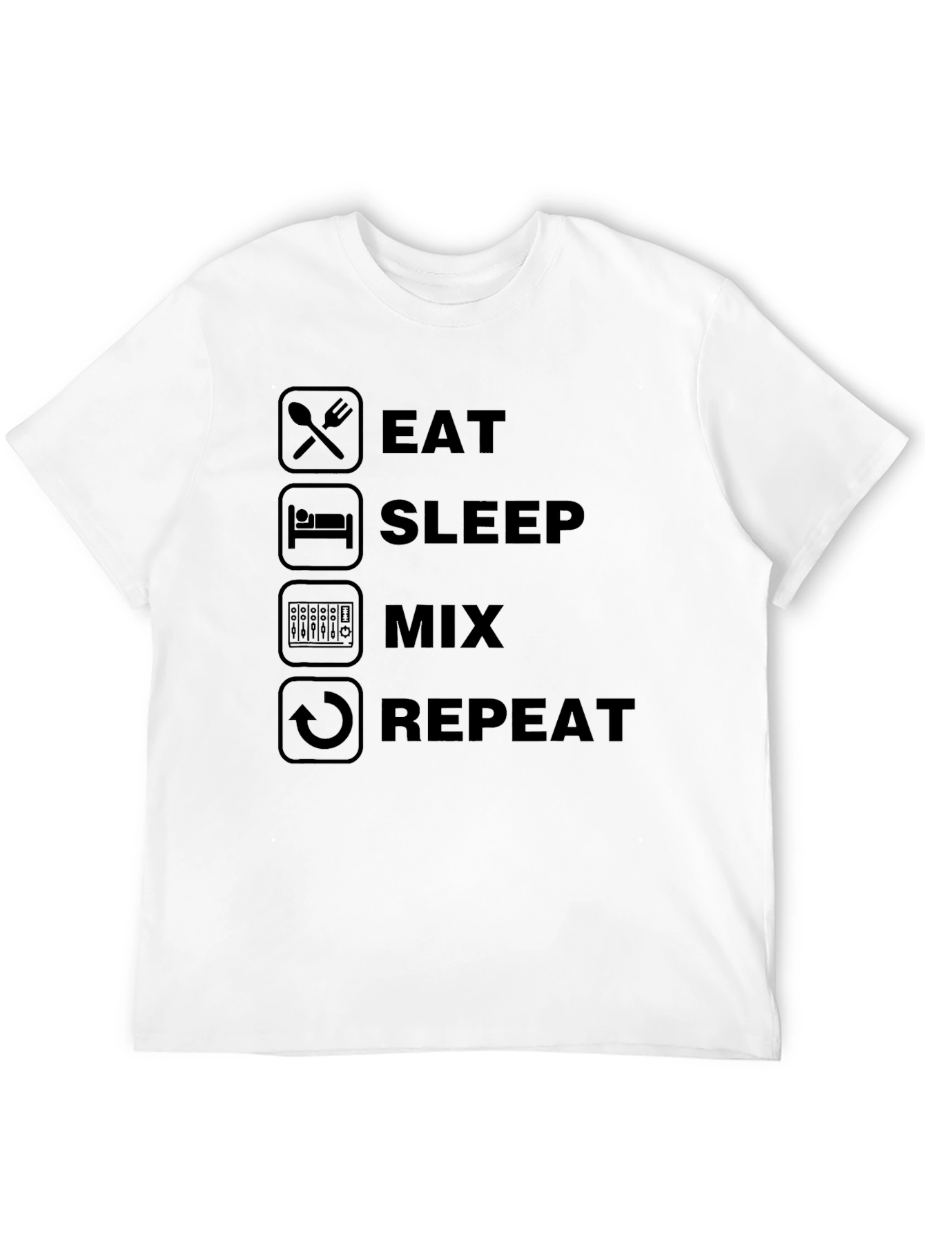 Eat Sleep Mix Repeat Graphic Tee