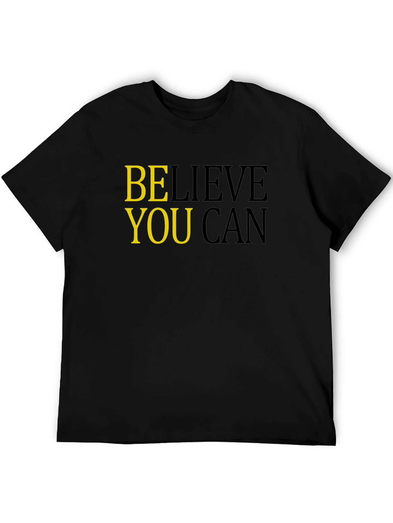 Believe You Can Black Graphic Tee