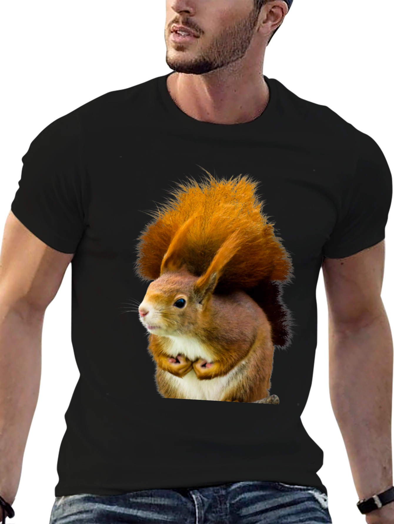 Squirrel Graphic Tee - Nature Inspired Novelty T-Shirt
