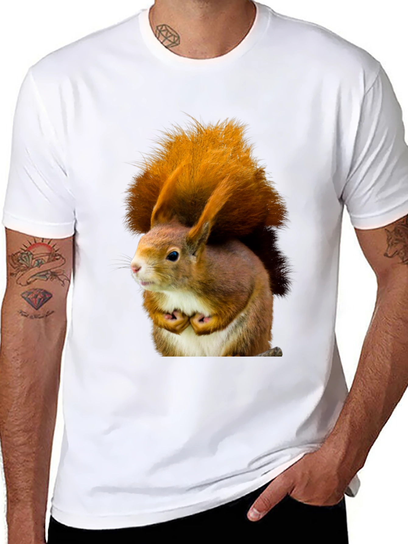 Squirrel Graphic Tee - Nature Inspired Novelty T-Shirt