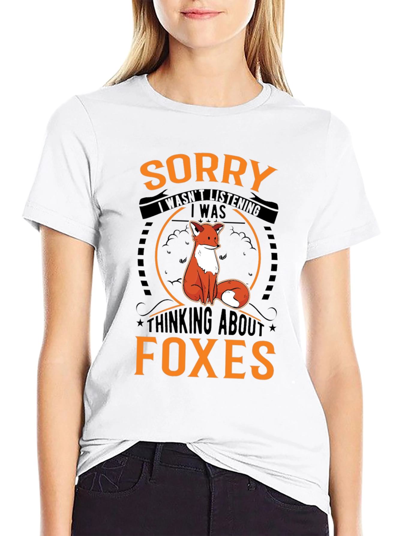 Fox Lover T-Shirt: Sorry Thinking About Foxes!