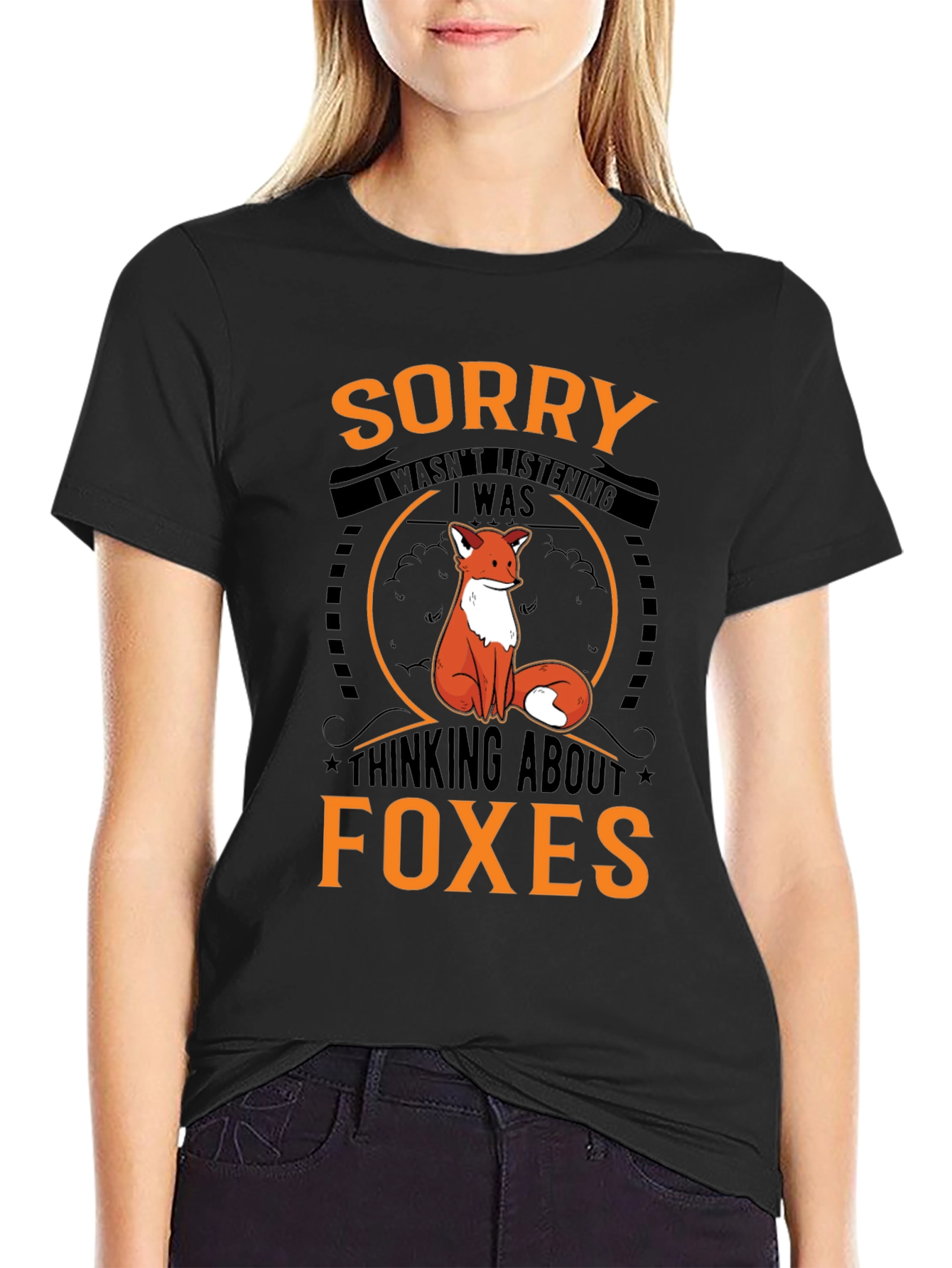 Fox Lover T-Shirt: Sorry Thinking About Foxes!