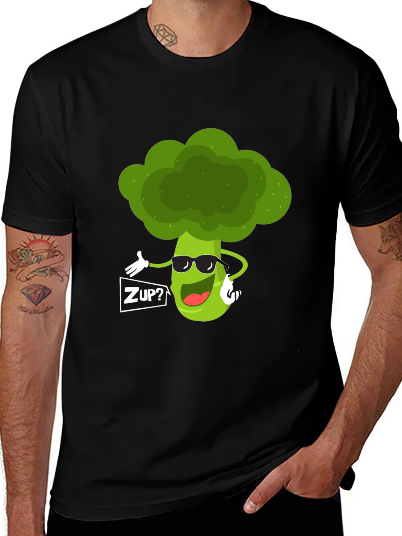 Funny Broccoli Graphic T-Shirt - ZUP? Design