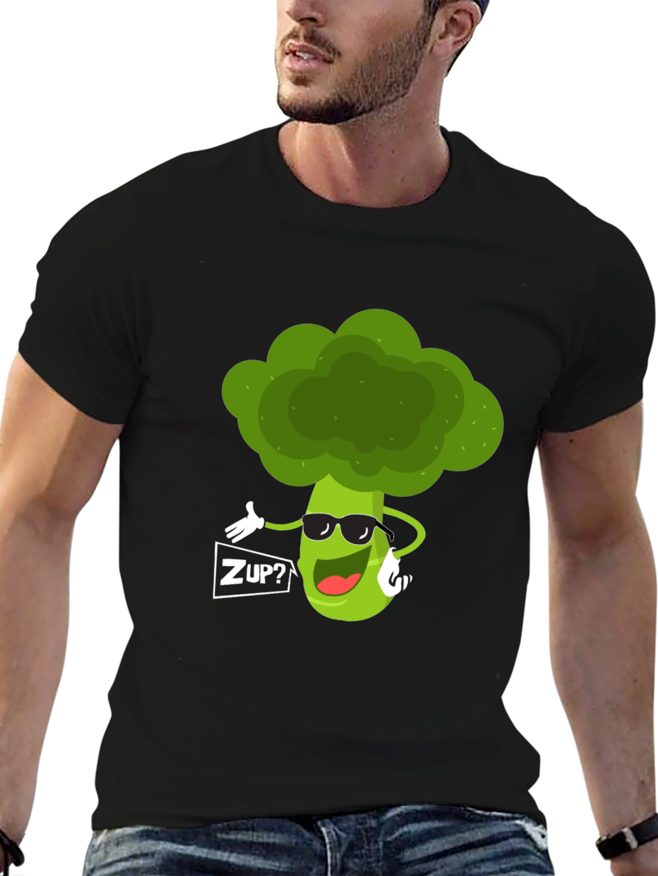 Funny Broccoli Graphic T-Shirt - ZUP? Design