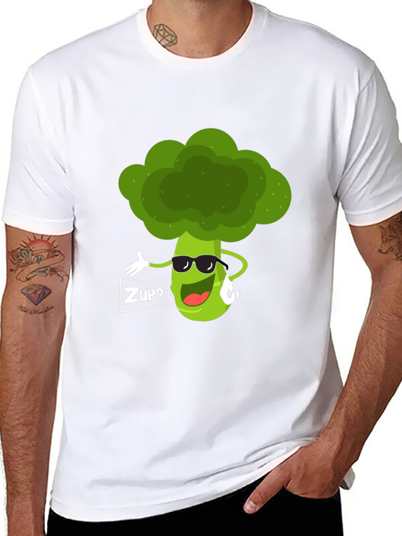 Funny Broccoli Graphic T-Shirt - ZUP? Design