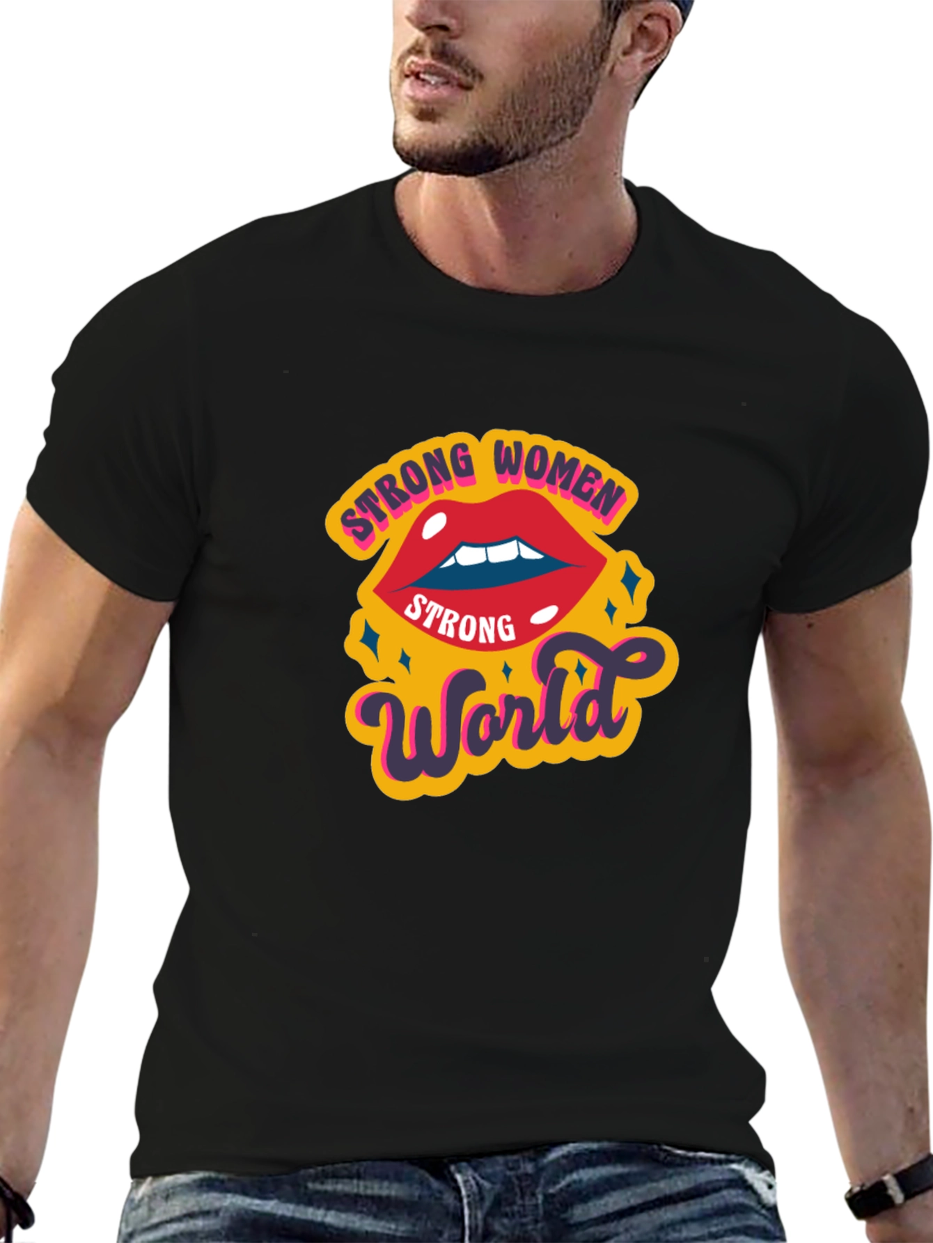 Strong Women Strong World Graphic T-Shirt