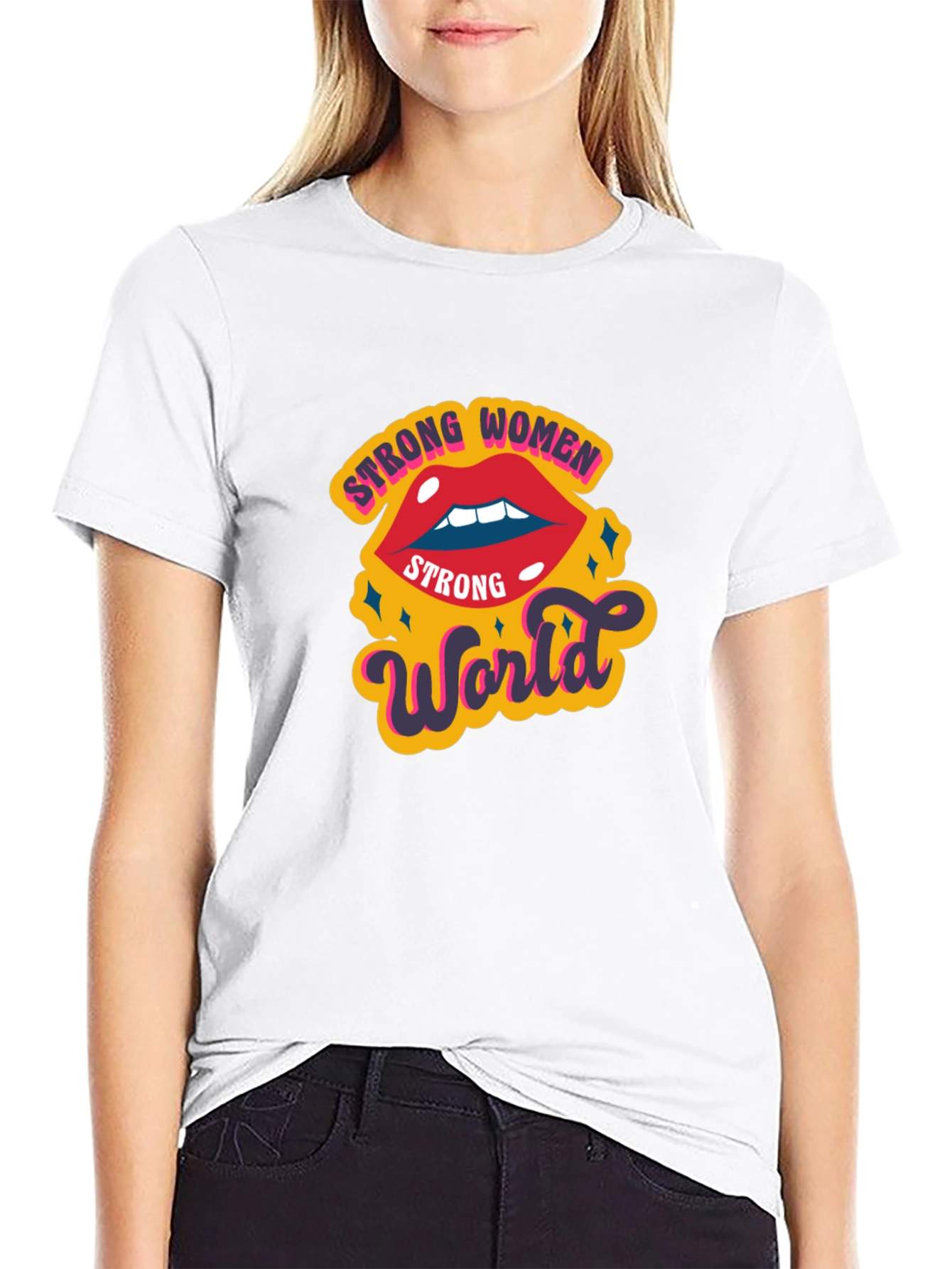 Strong Women Strong World Graphic T-Shirt