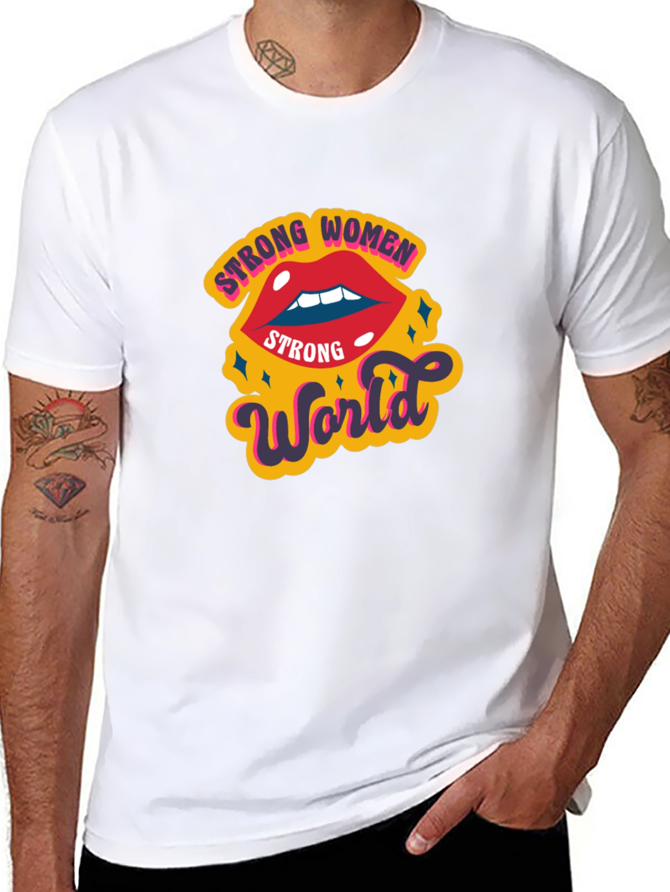 Strong Women Strong World Graphic T-Shirt
