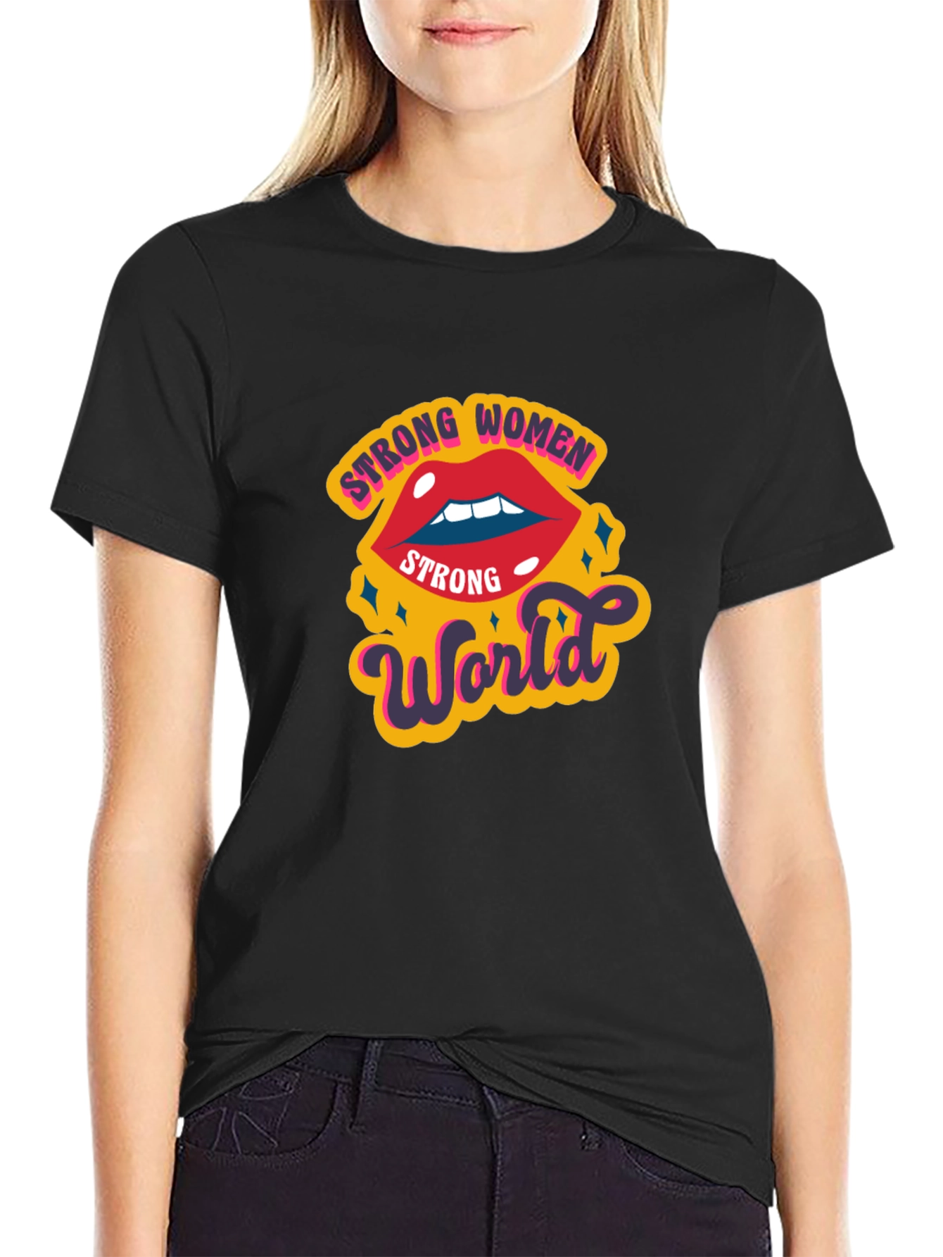 Strong Women Strong World Graphic T-Shirt