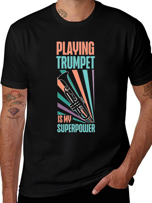 Trumpet Superpower Graphic Tee - Musicians Delight