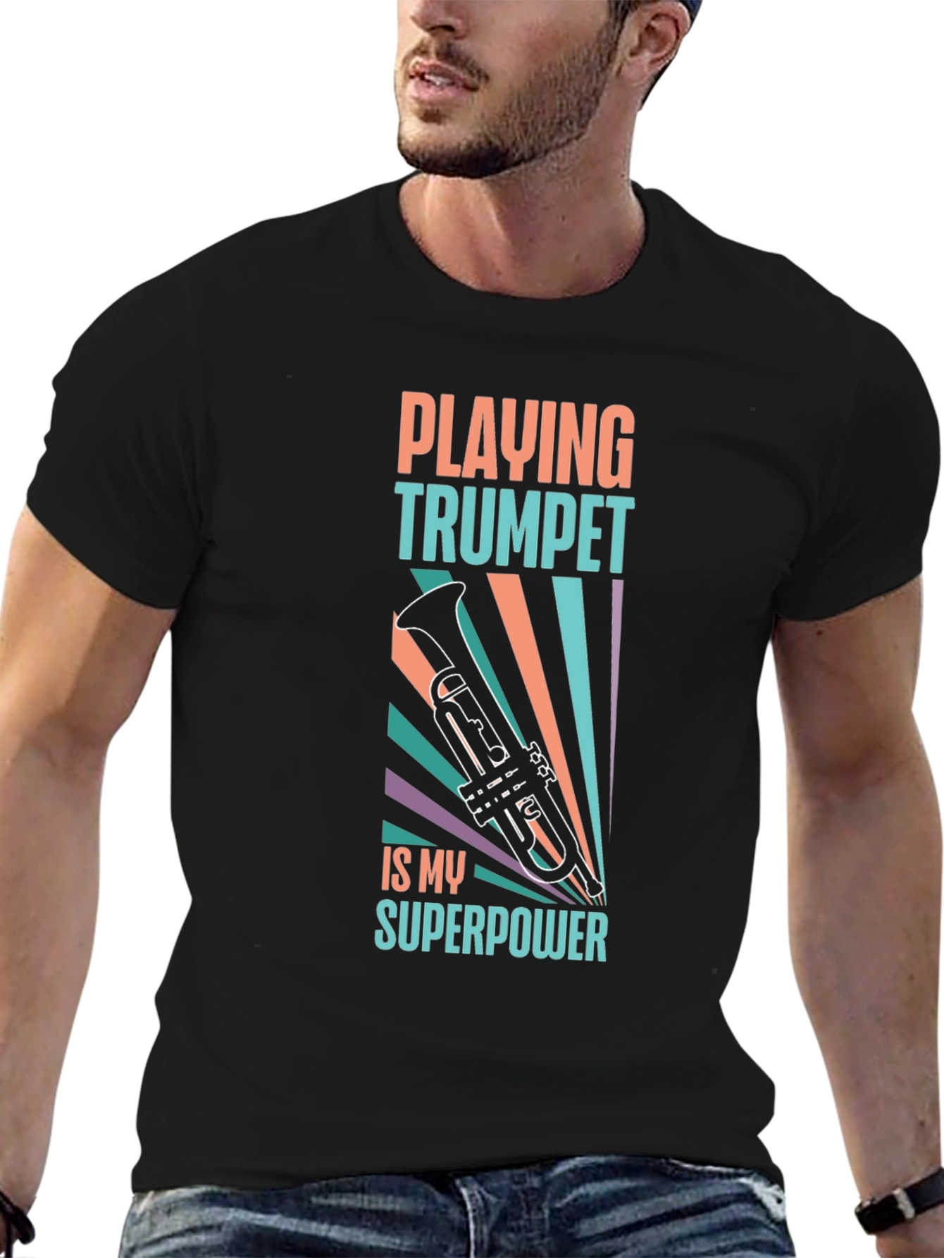 Trumpet Superpower Graphic Tee - Musicians Delight