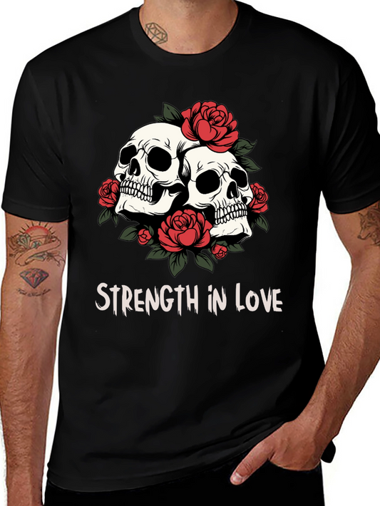Skull & Roses Graphic Tee - Strength in Love