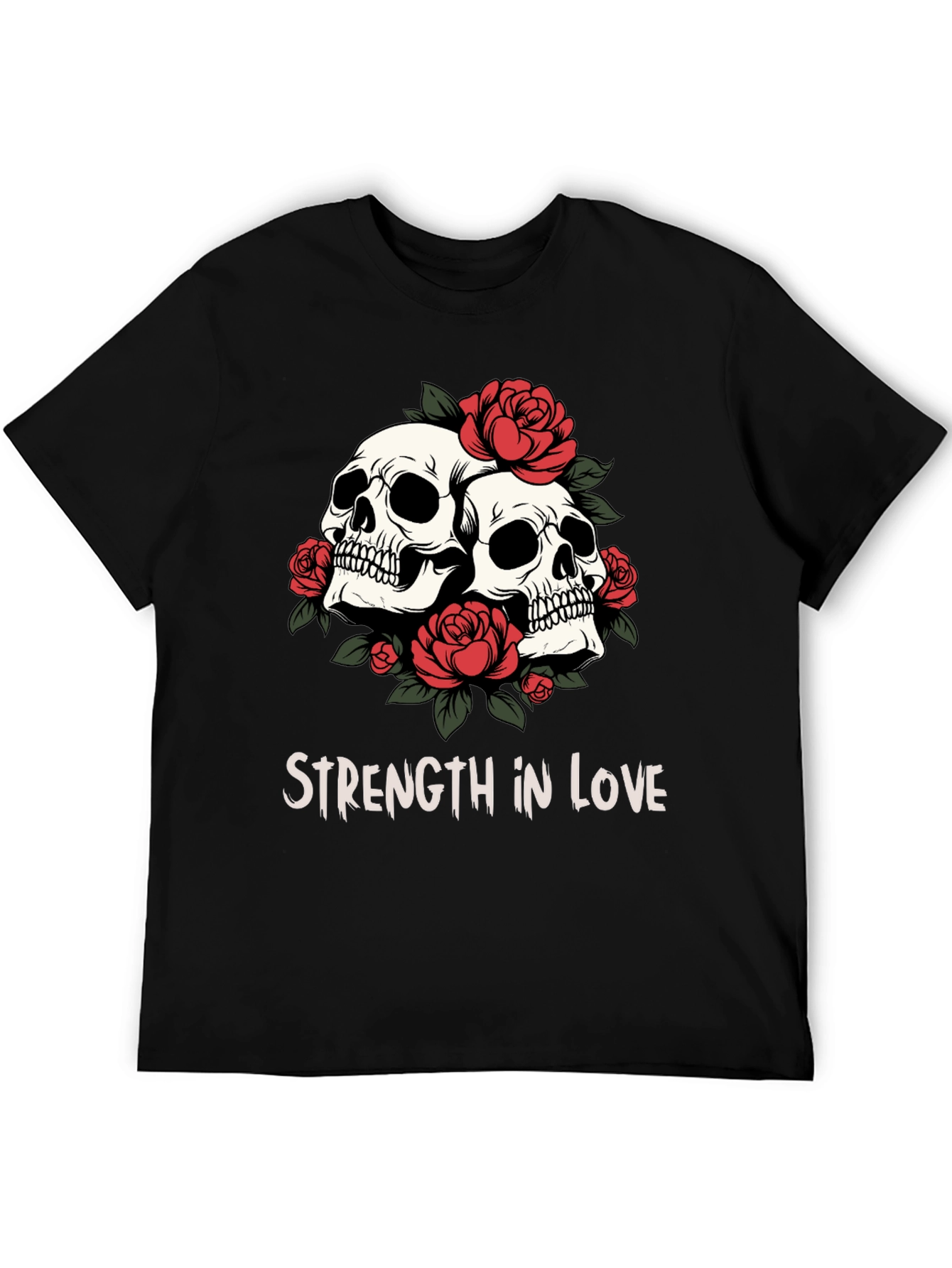 Skull & Roses Graphic Tee - Strength in Love