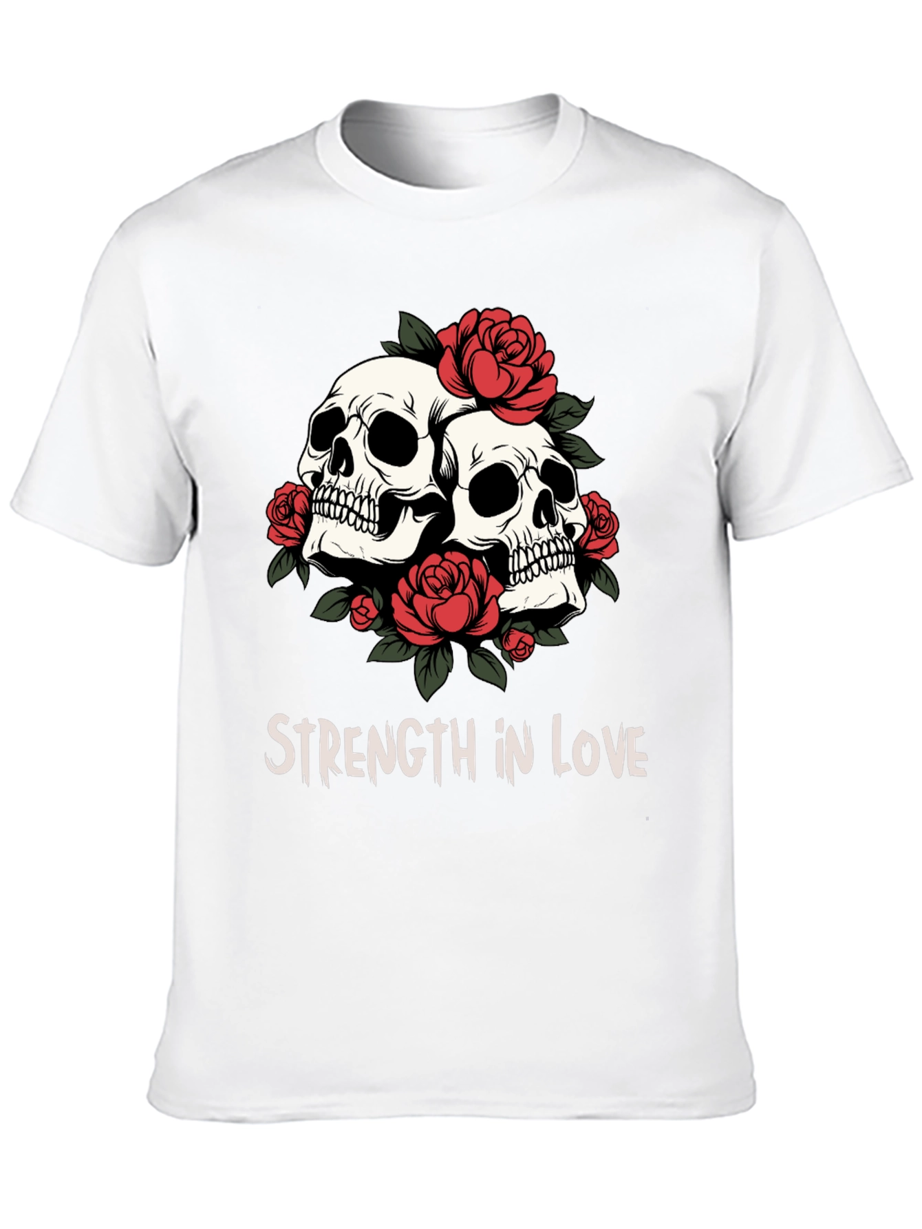 Skull & Roses Graphic Tee - Strength in Love