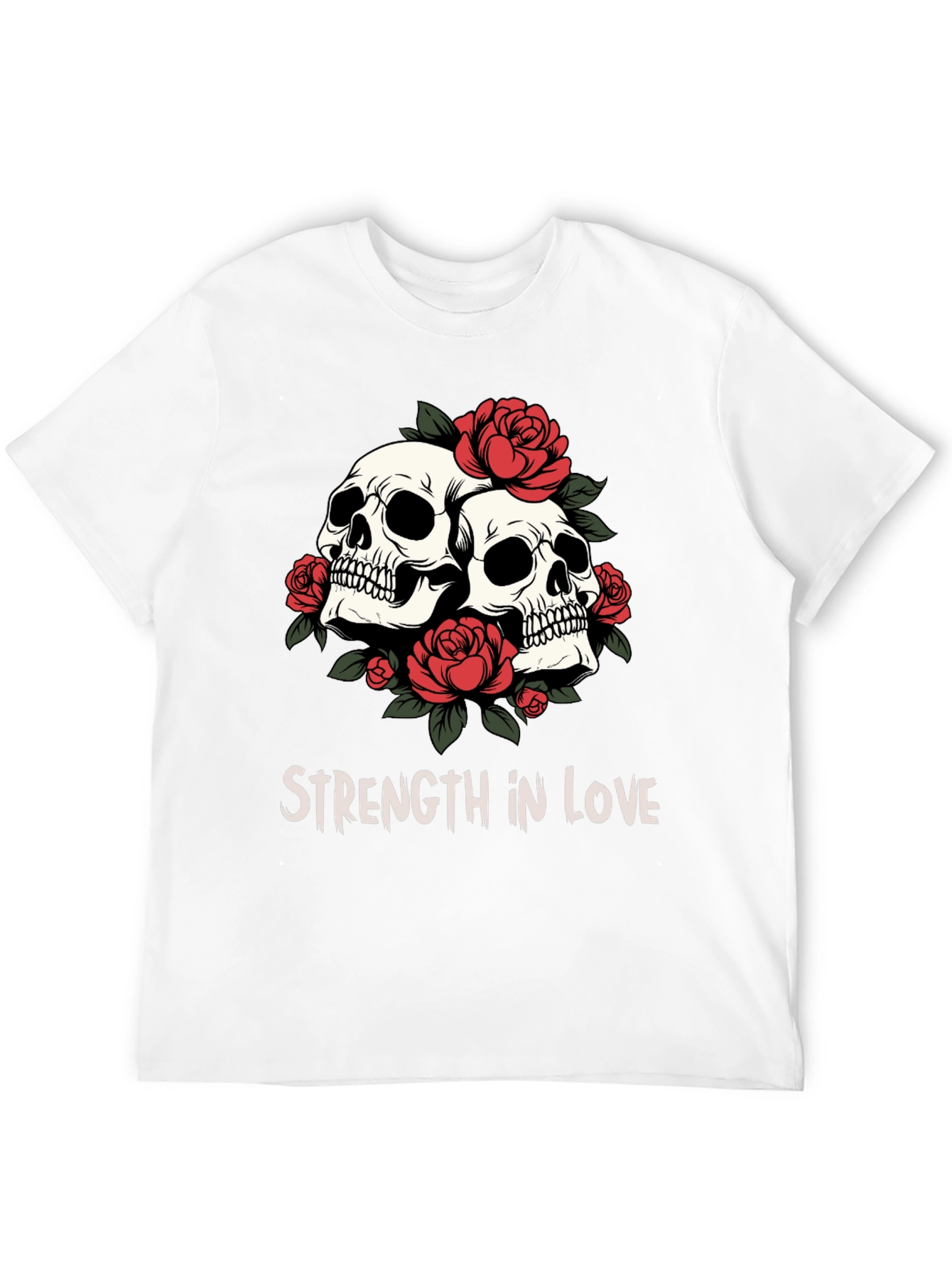 Skull & Roses Graphic Tee - Strength in Love