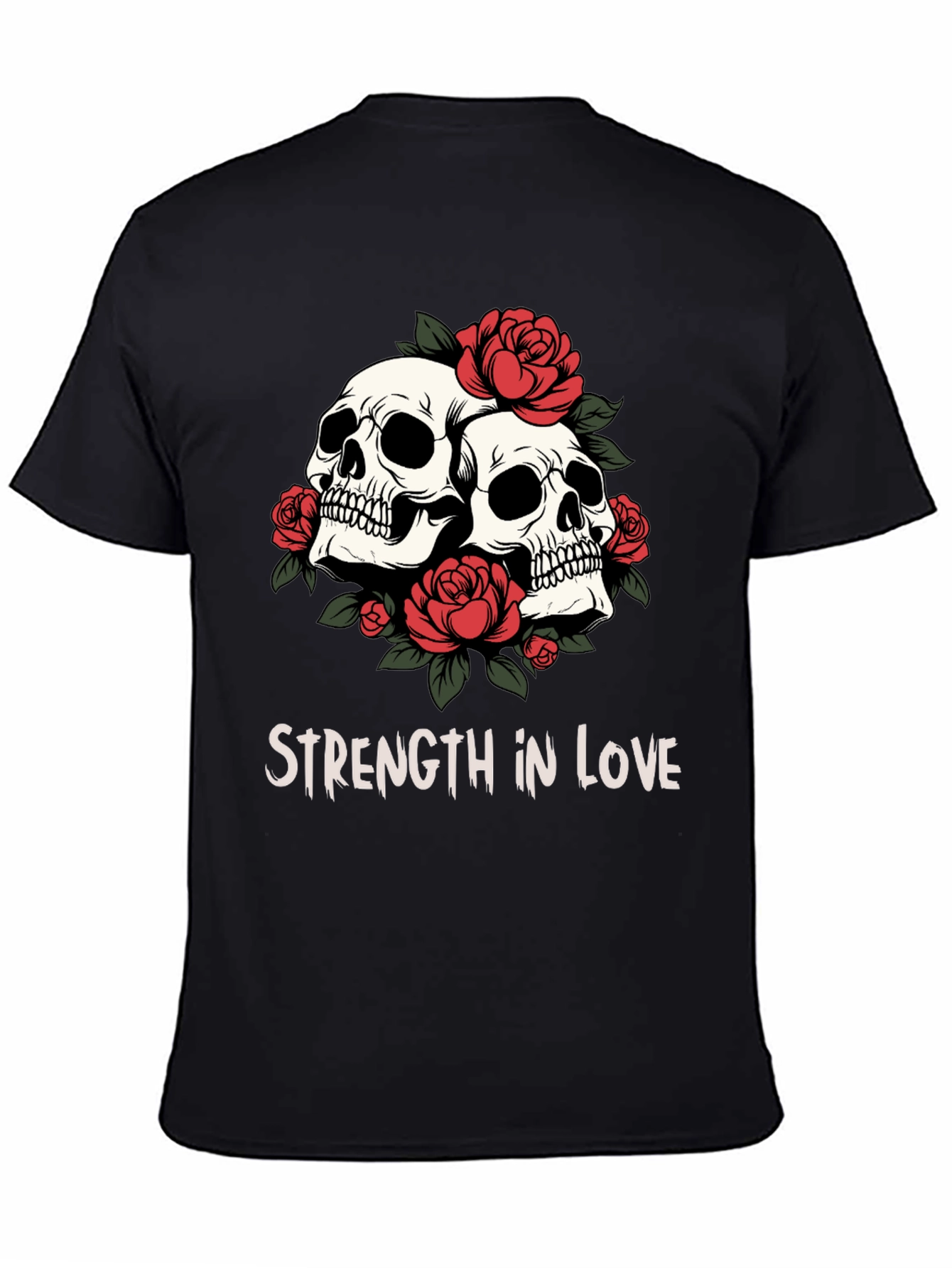 Skull & Roses Graphic Tee - Strength in Love