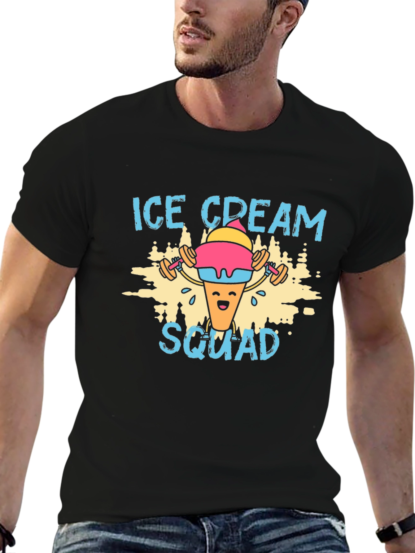 Ice Cream Squad Graphic T-Shirt - Gym Humor