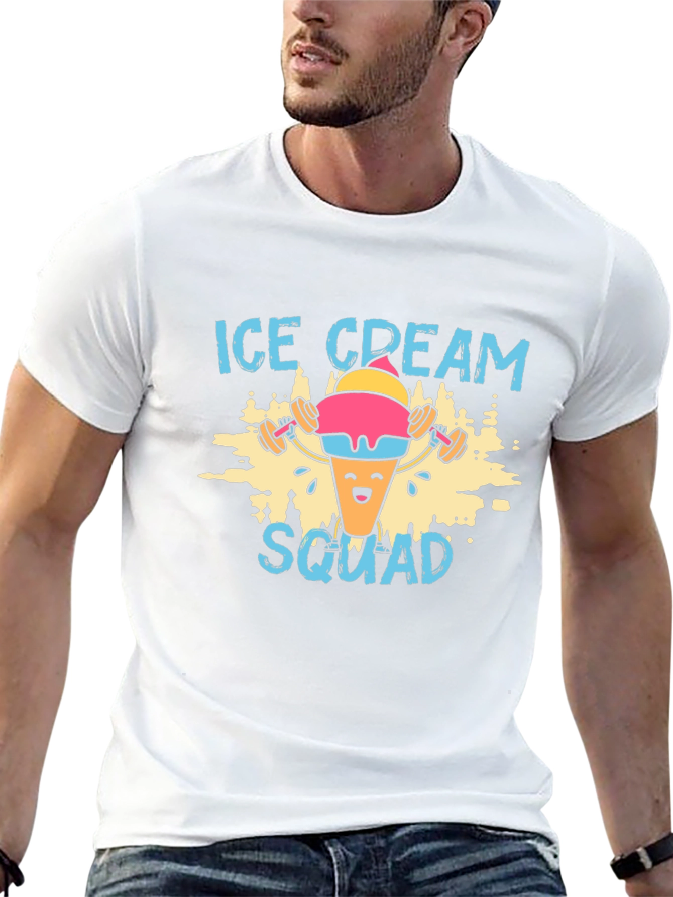 Ice Cream Squad Graphic T-Shirt - Gym Humor